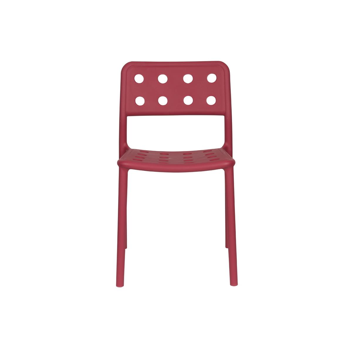Giga Meubel - Tuinstoel Rood - 53x46x80cm - Serra - Set van 4