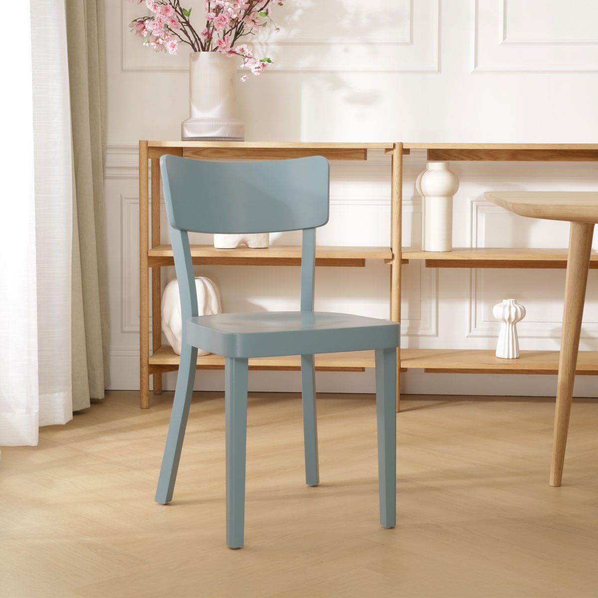 Fameg Fergus Houten Eetkamerstoel Blauw