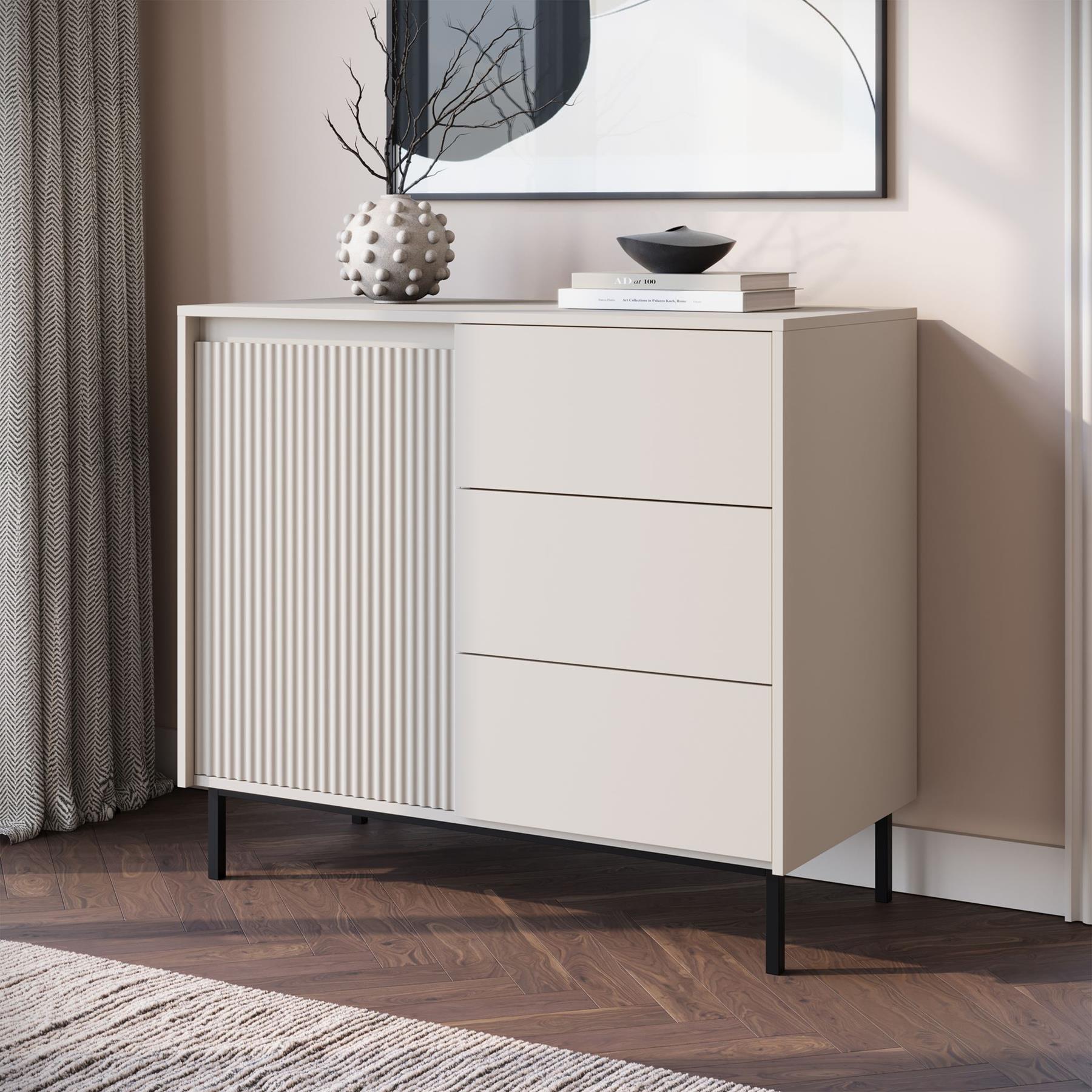 Meubella Dressoir Orvana - Beige - 103 cm