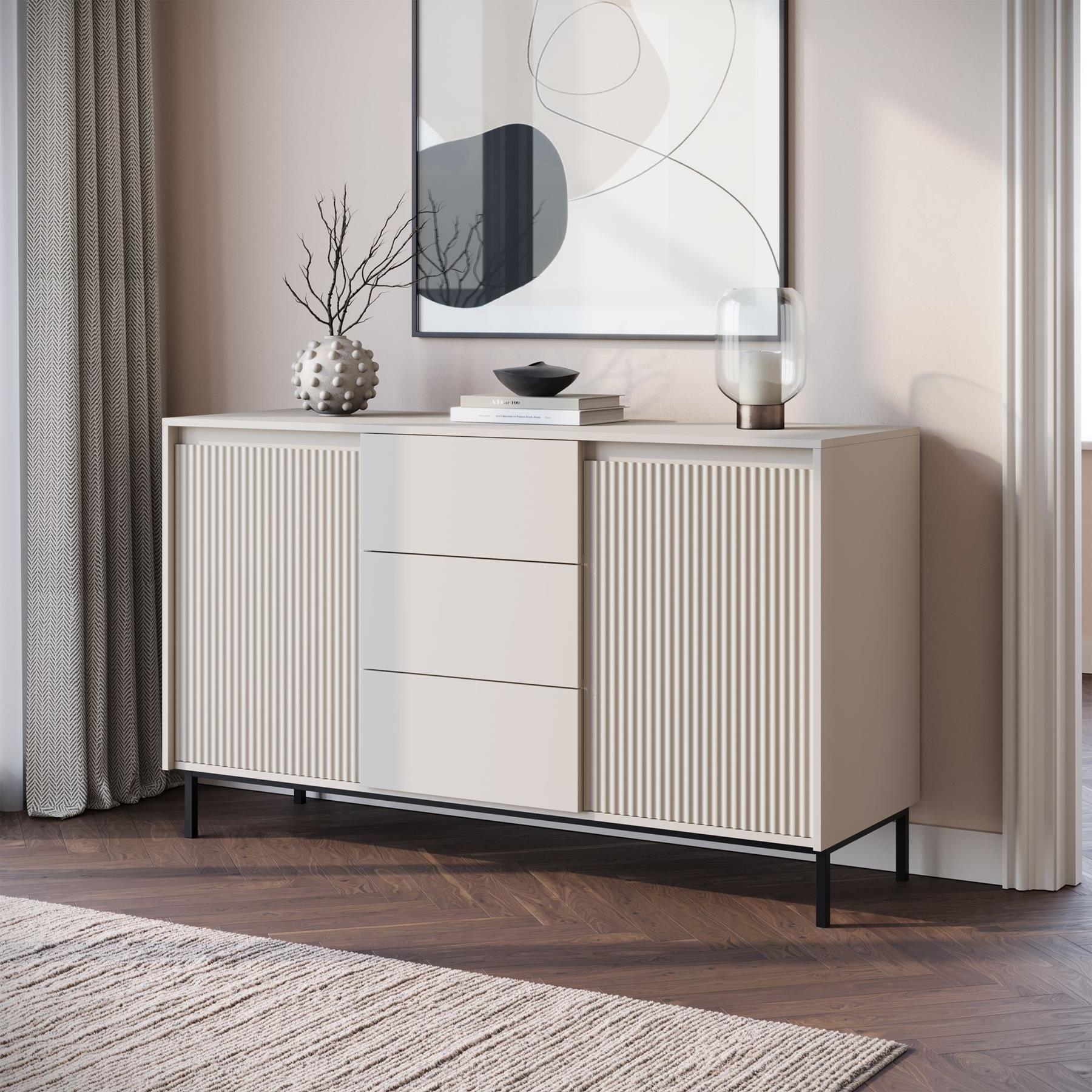 Meubella Dressoir Orvana - Beige - 153 cm