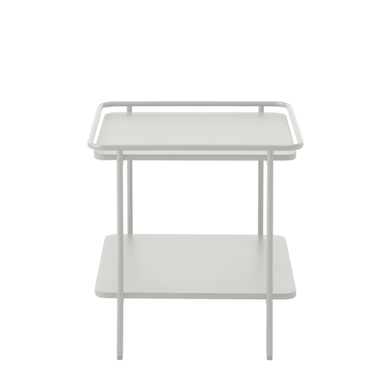 Giga Living - Nachtkastje Wit Metaal - 45x45x44,3cm - Yuba