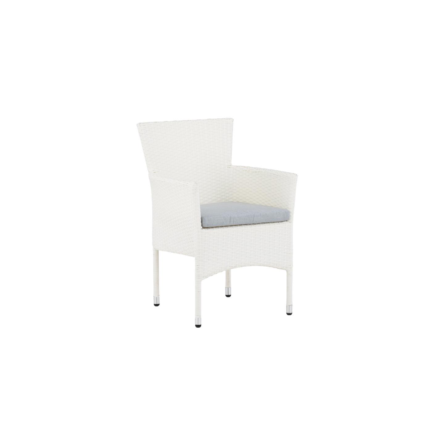 Fjôrd - Tuinstoel Wit - Wicker - Malina - Set van 2