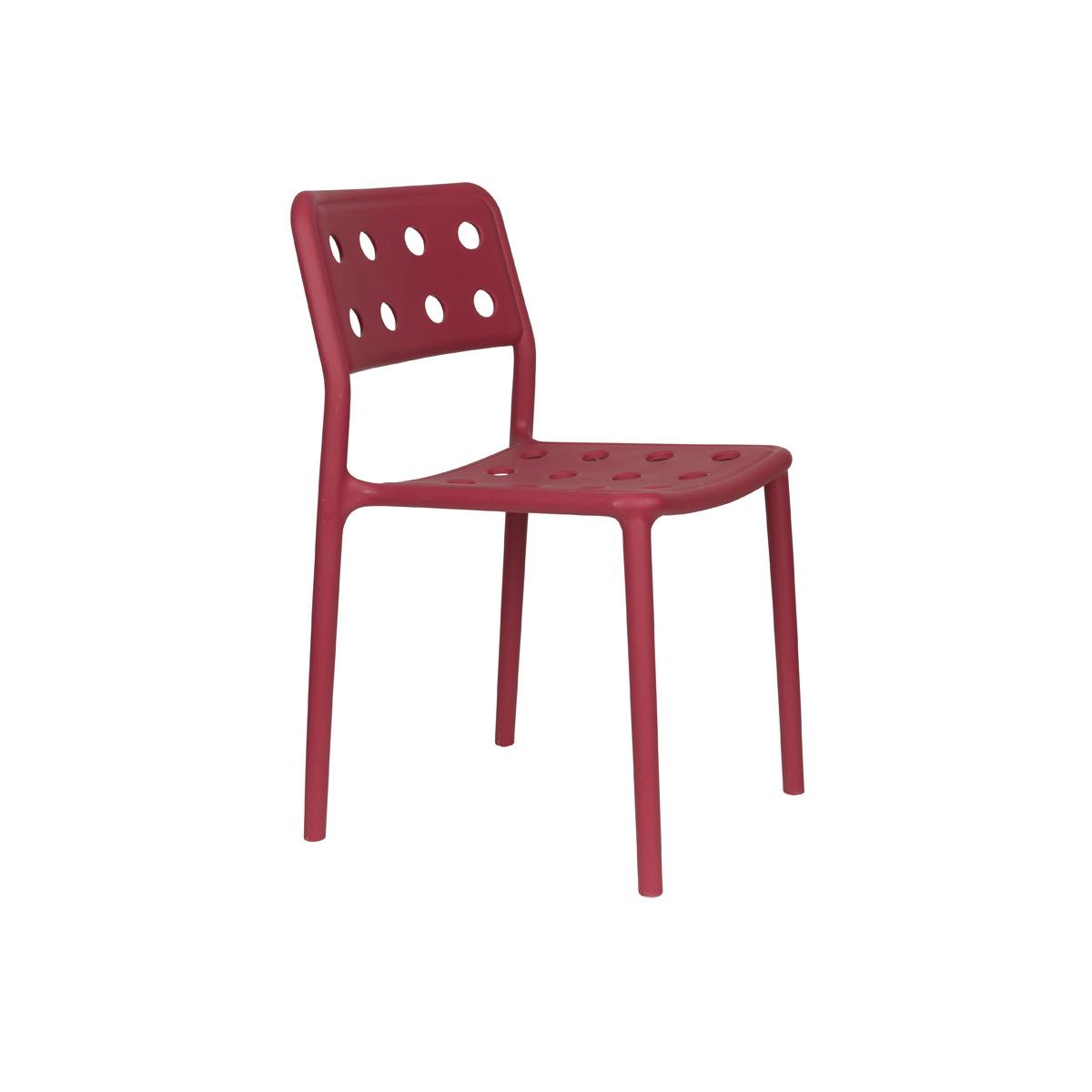 Giga Meubel - Tuinstoel Rood - 53x46x80cm - Serra - Set van 4