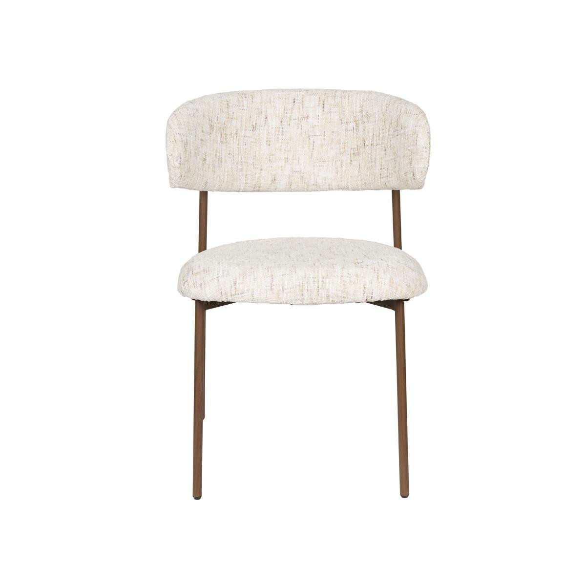 Giga Meubel - Eetkamerstoel Off White - 57,5x57x78,5cm - Claes - Set van 2