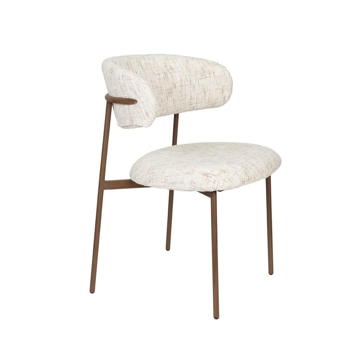 Giga Meubel - Eetkamerstoel Off White - 57,5x57x78,5cm - Claes - Set van 2