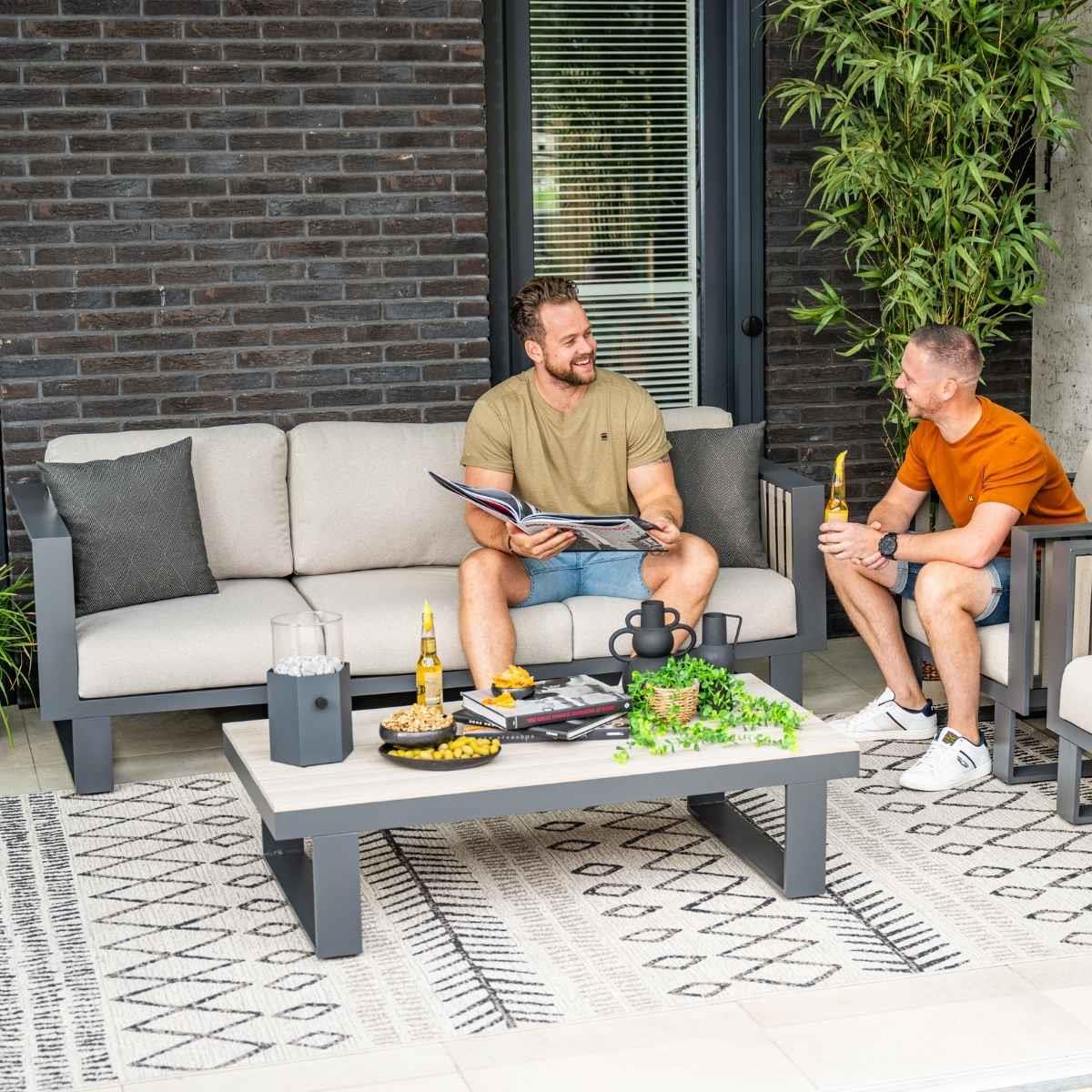 Garden Impressions Gabon loungeset 3-delig - taupe