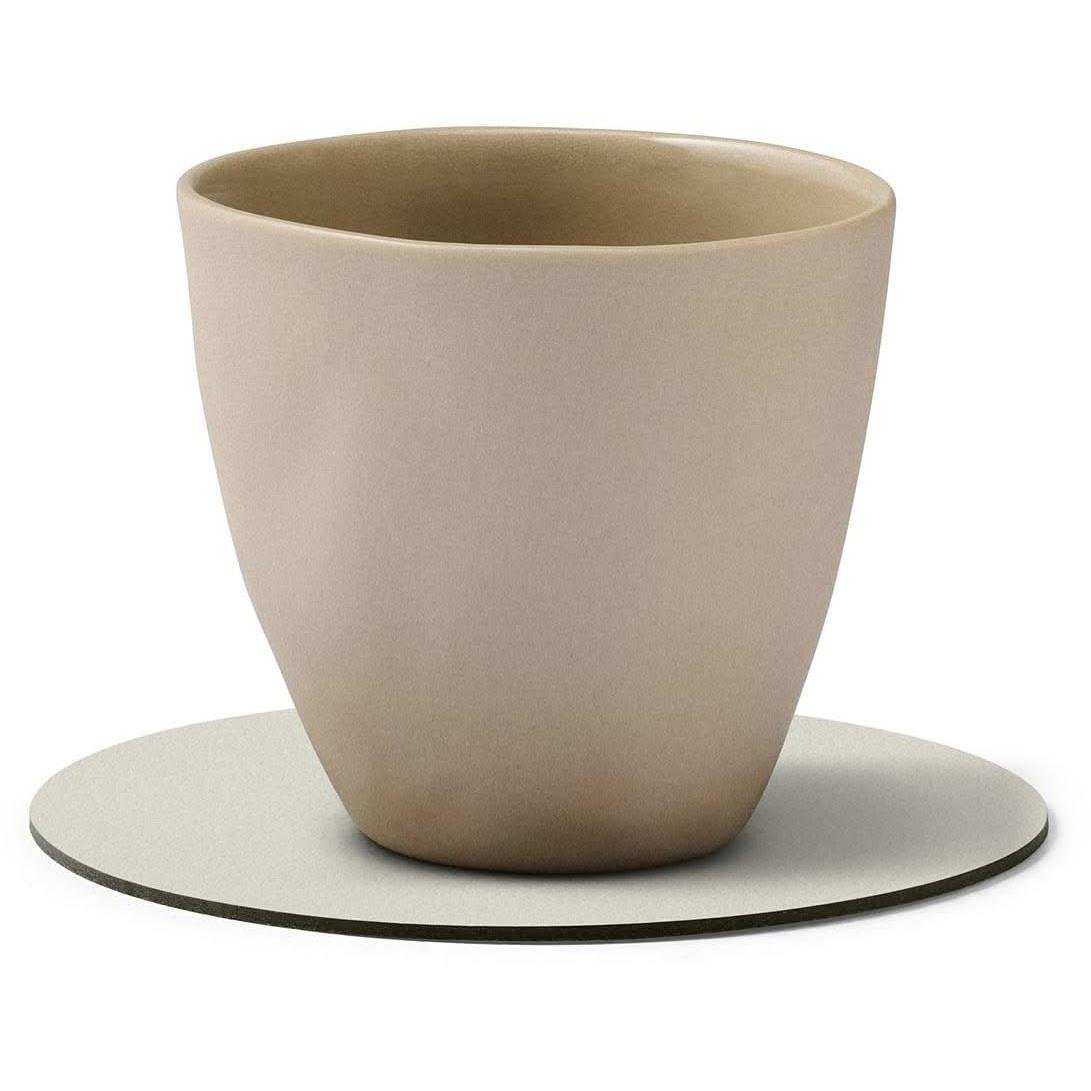 LIND DNA Onderzetter Nupo - Leer - Linen - ø 10 cm