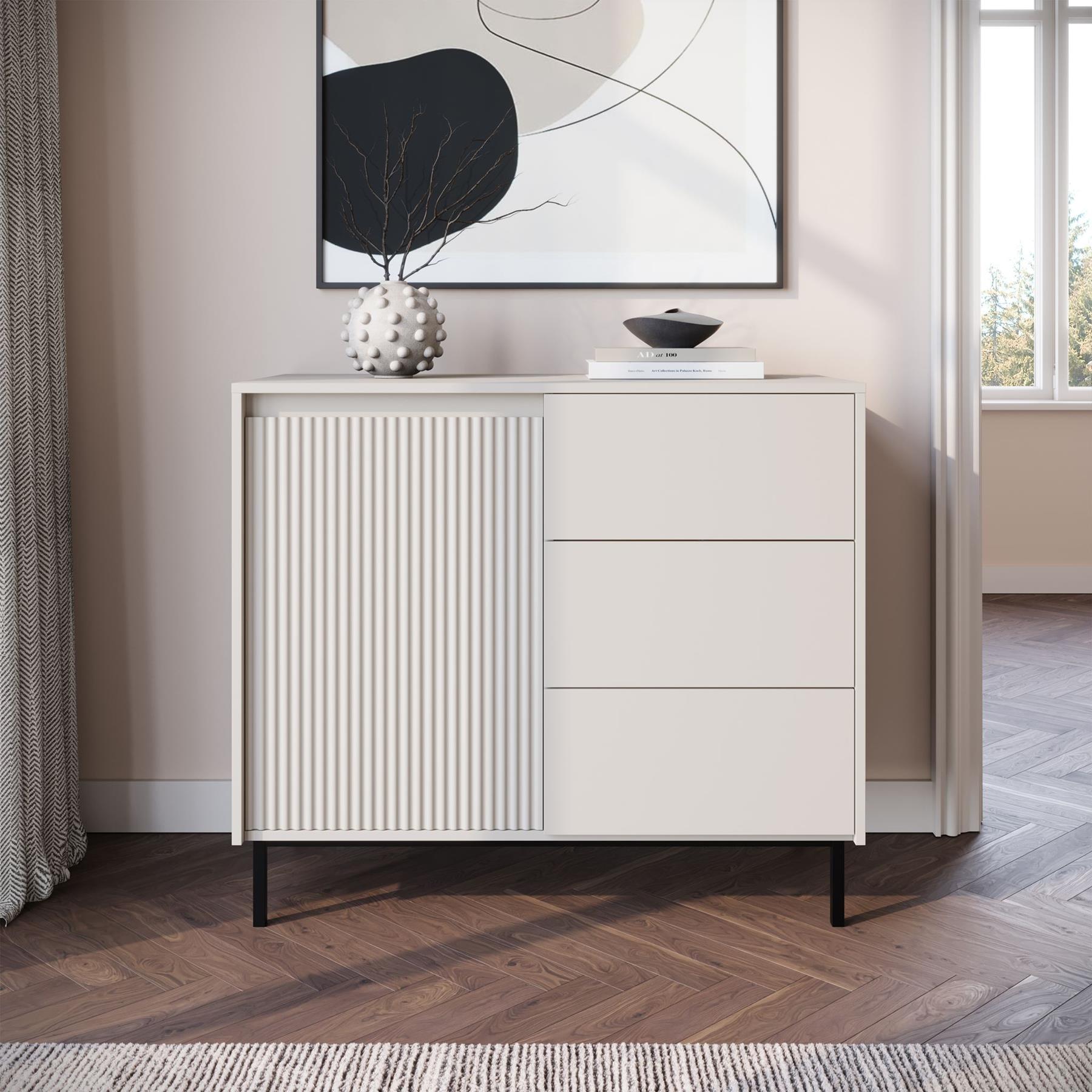 Meubella Dressoir Orvana - Beige - 103 cm