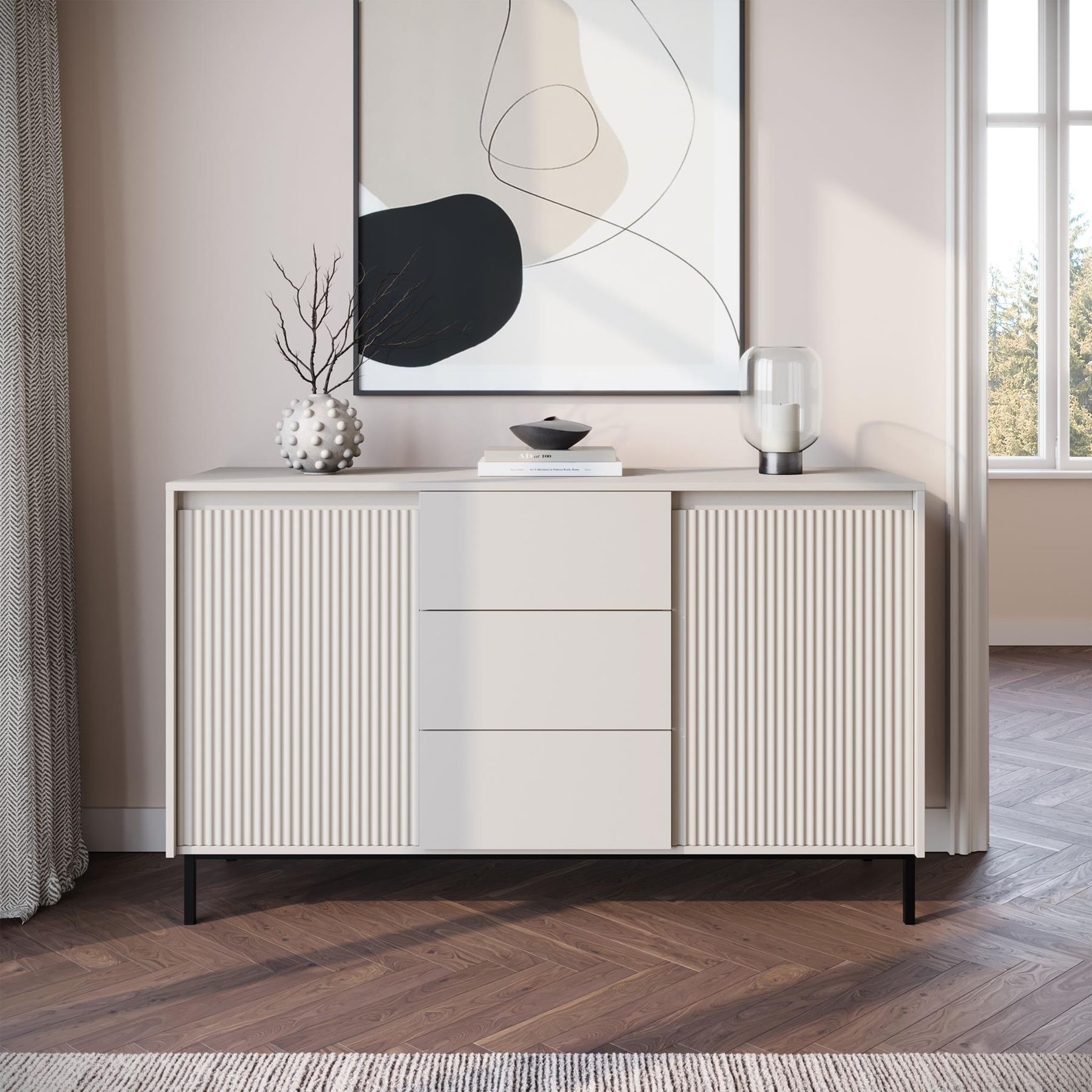 Meubella Dressoir Orvana - Beige - 153 cm