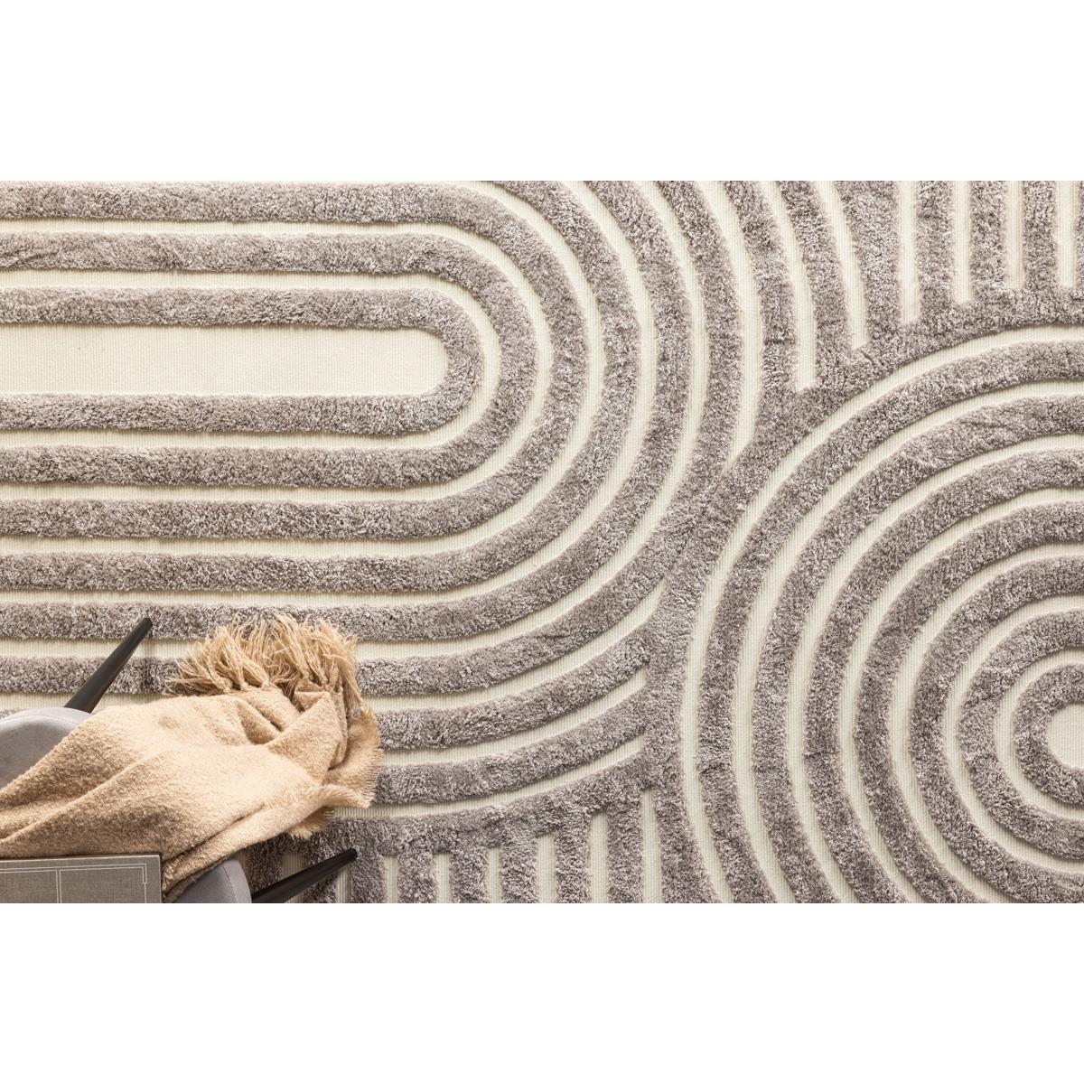 Fjôrd - Vloerkleed Grijs|Wit - 290x200cm - Nikita