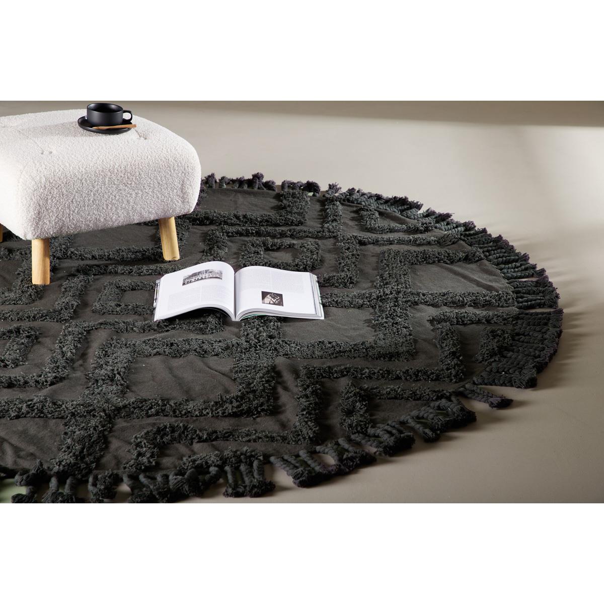 Fjôrd - Vloerkleed Grijs - Ø200cm - Hilma