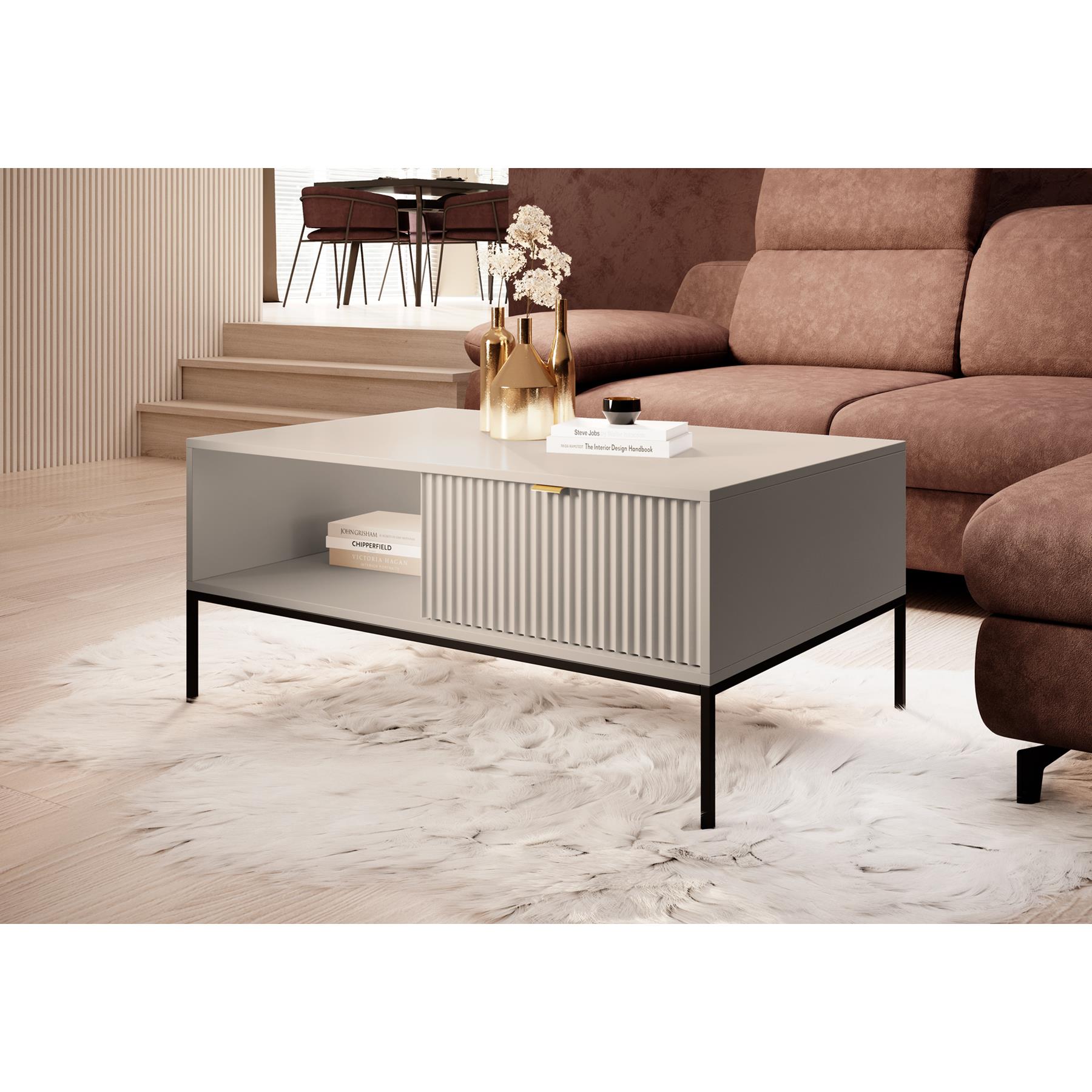 Meubella Salontafel Navil - Beige - 104 cm