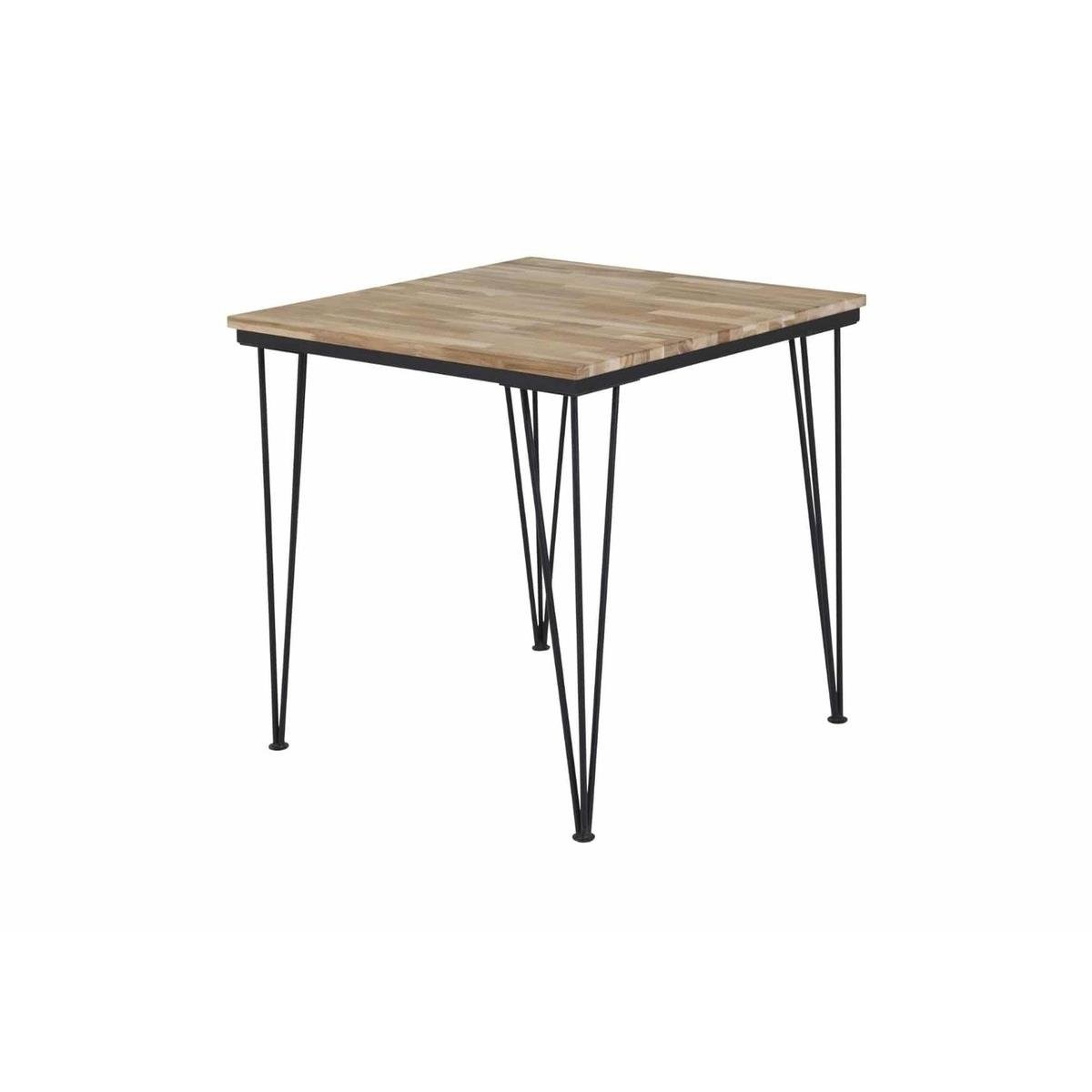 Fjôrd - Eettafel Zwart 80cm - Teakhout - Bali