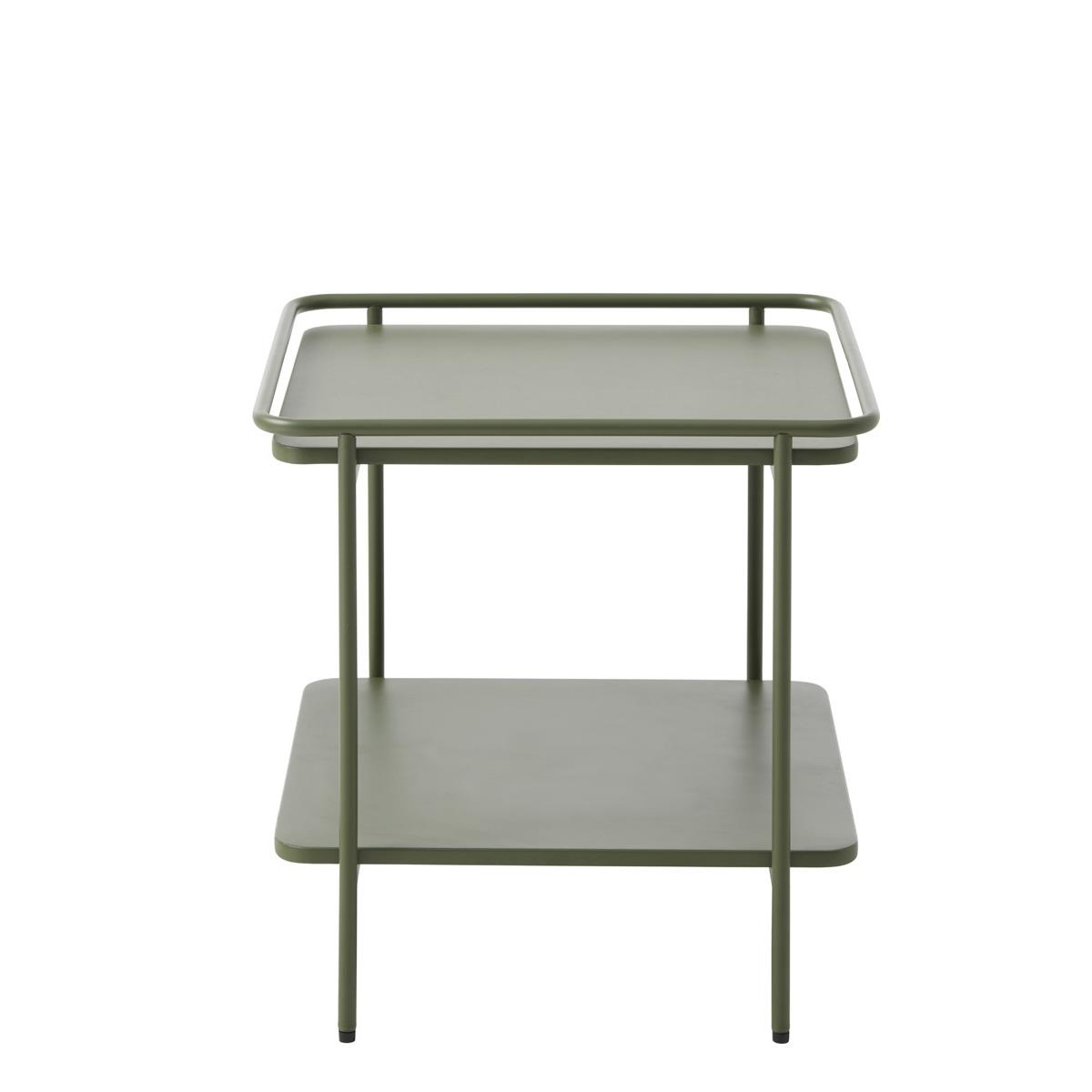 Giga Living - Nachtkastje Groen Metaal - 45x45x44,3cm - Yuba