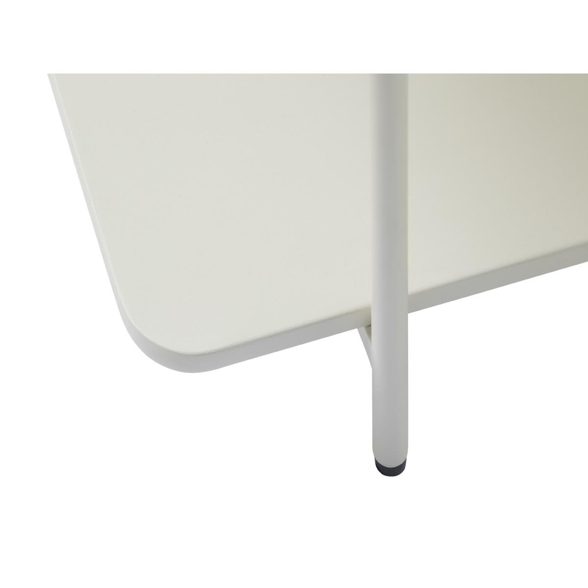 Giga Living - Nachtkastje Wit Metaal - 45x45x44,3cm - Yuba