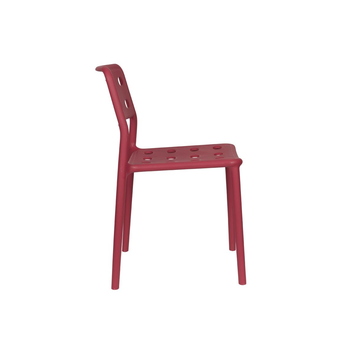 Giga Meubel - Tuinstoel Rood - 53x46x80cm - Serra - Set van 4