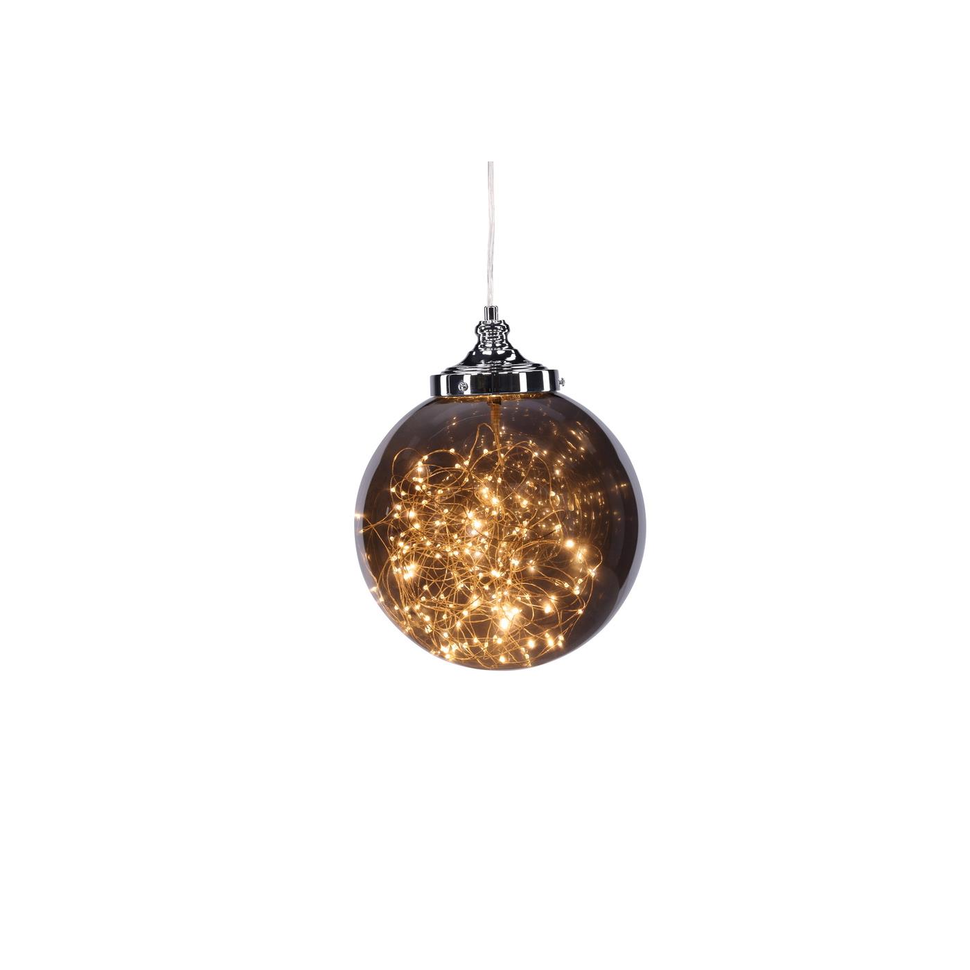 Fjôrd - Hanglamp Zwart Smoked - Glas - Lemans