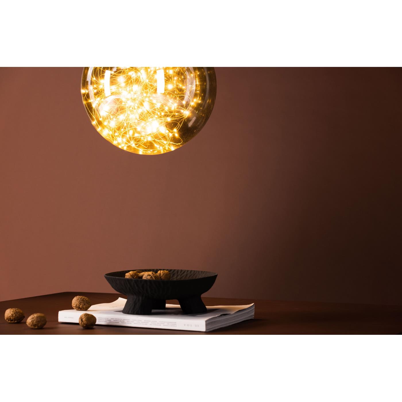 Fjôrd - Hanglamp Zwart Smoked - Glas - Lemans