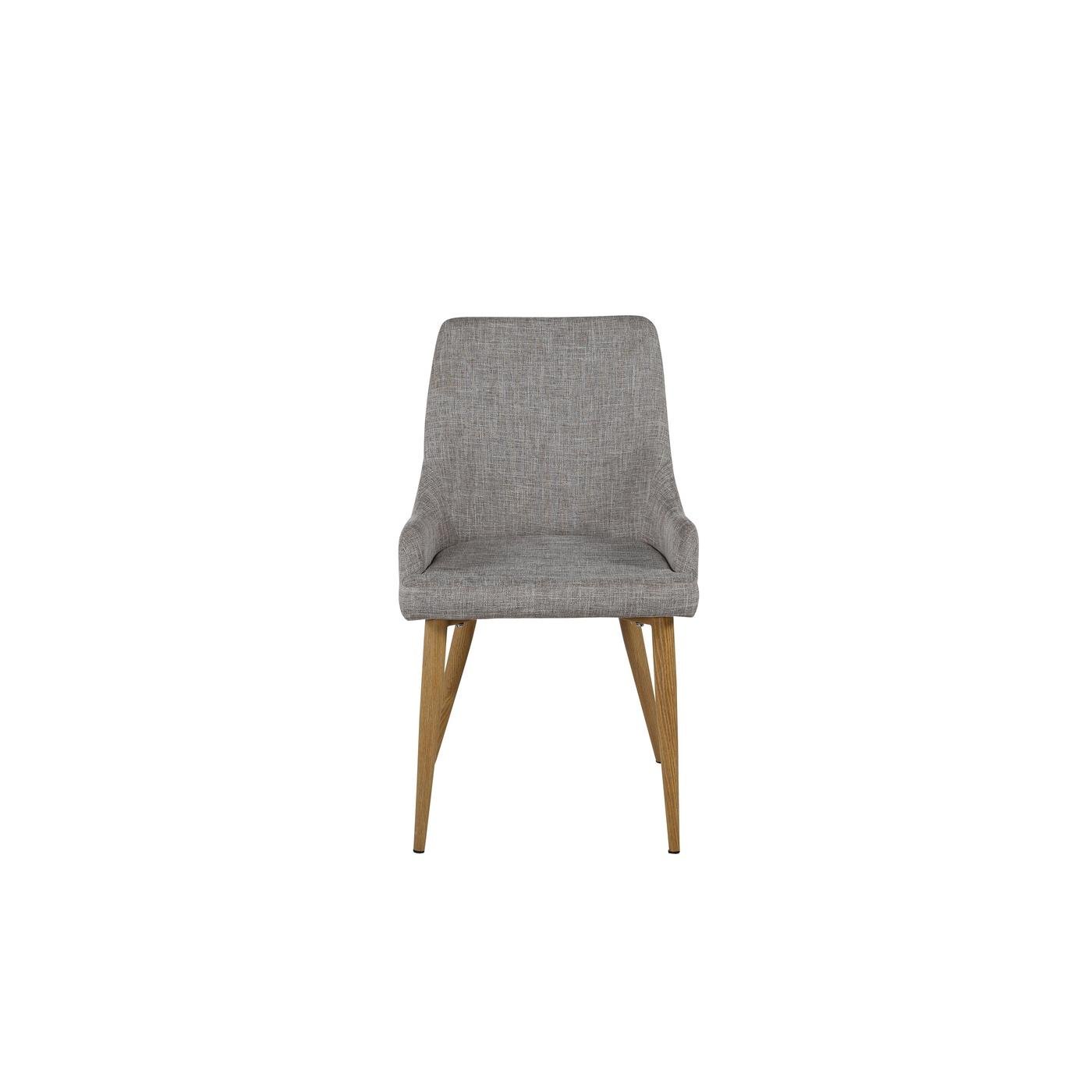 Fjôrd - Eetkamerstoel Grijs|Eikenlook - Plaza - Set van 2