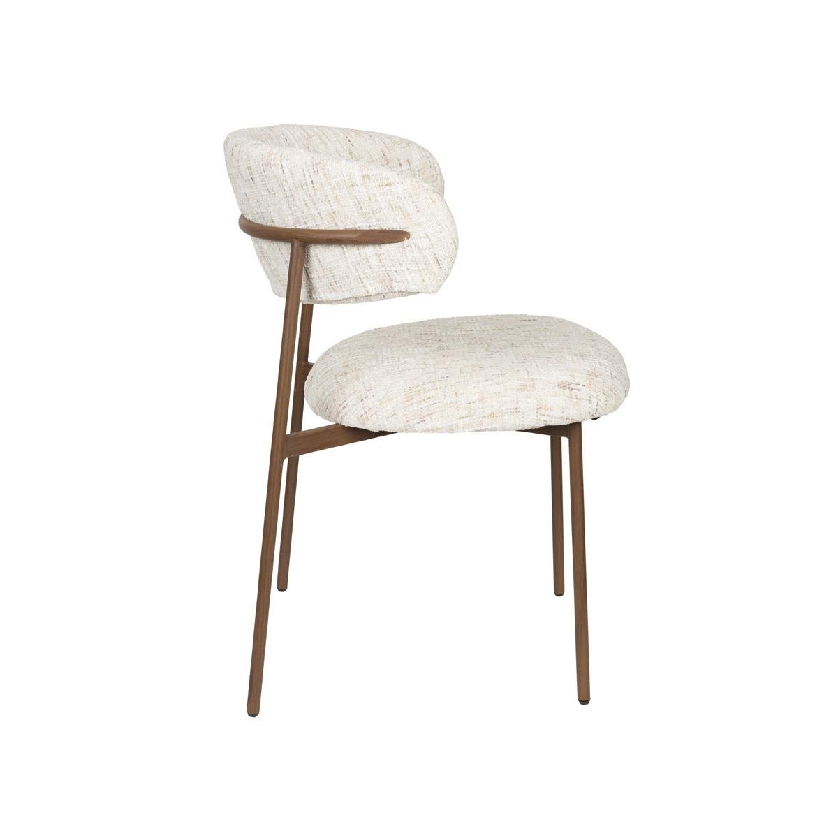 Giga Meubel - Eetkamerstoel Off White - 57,5x57x78,5cm - Claes - Set van 2
