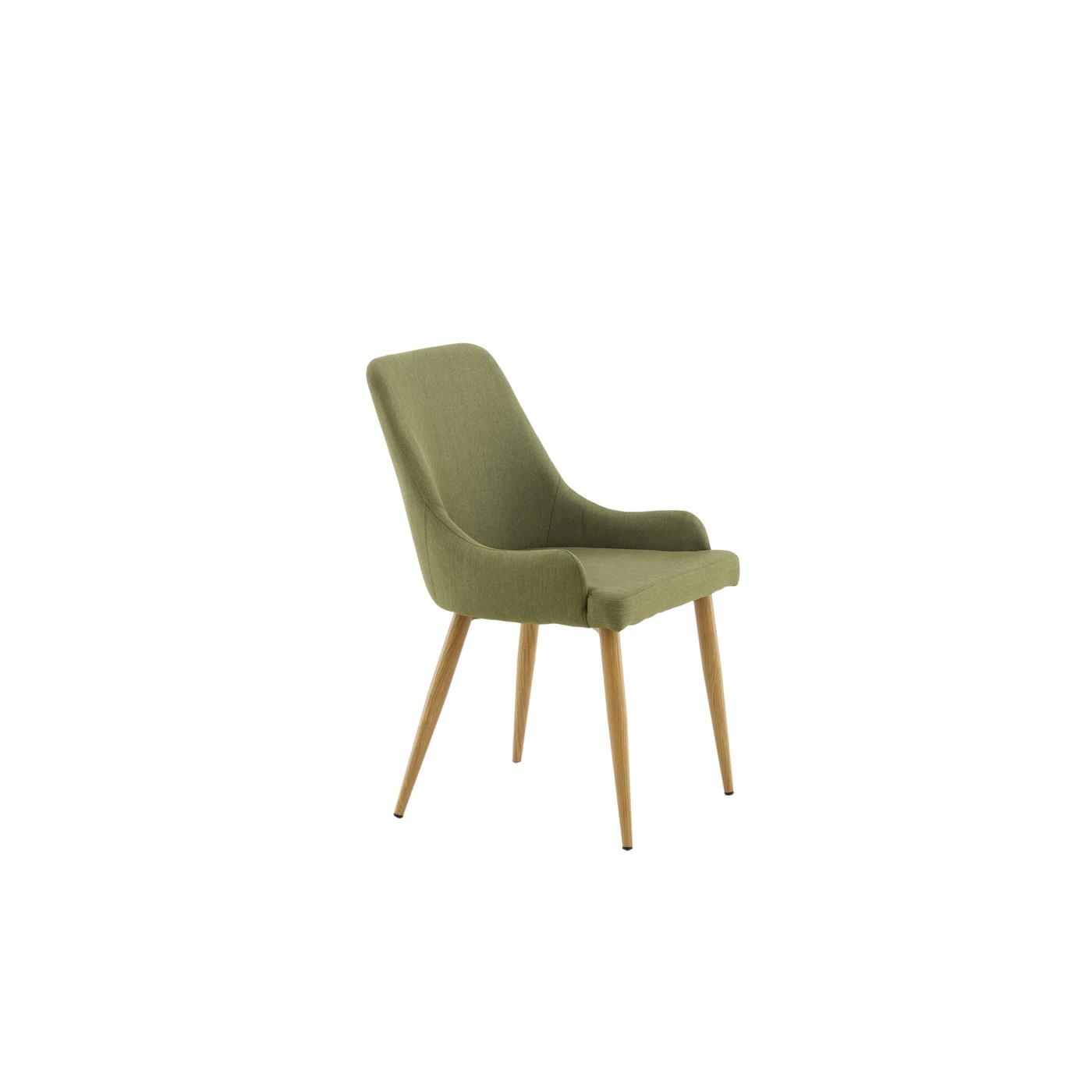 Fjôrd - Eetkamerstoel Mosgroen|Eikenlook - Plaza - Set van 2