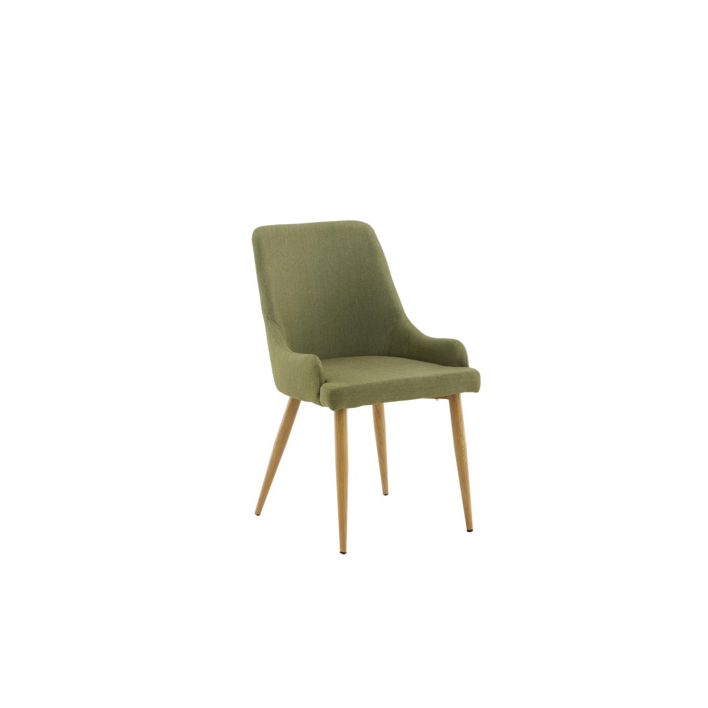 Fjôrd - Eetkamerstoel Mosgroen|Eikenlook - Plaza - Set van 2