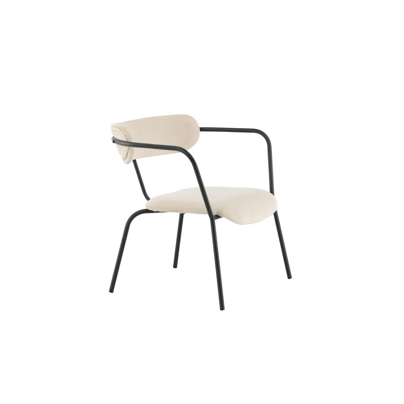 Fjôrd - Fauteuil Beige - Velvet - Duffy