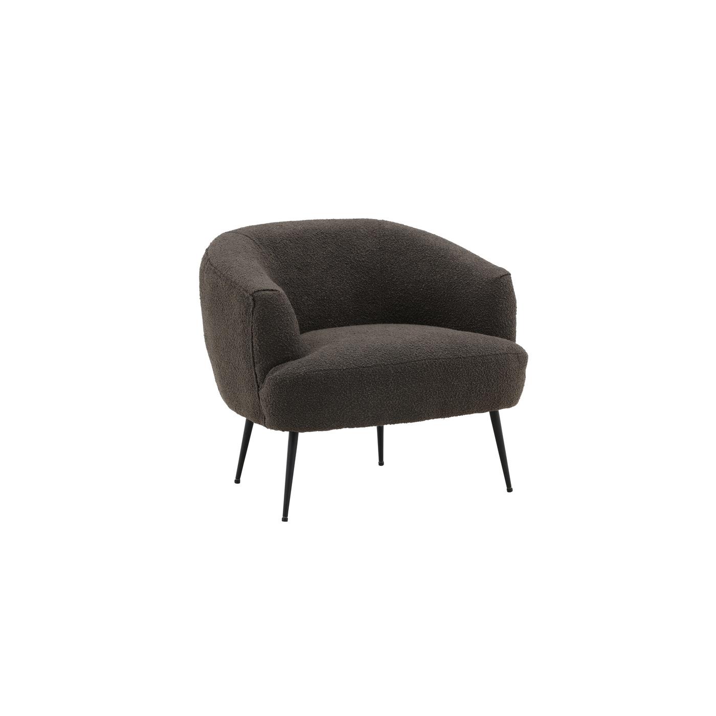 Fjôrd - Fauteuil Donkergrijs- Bouclé - Derry