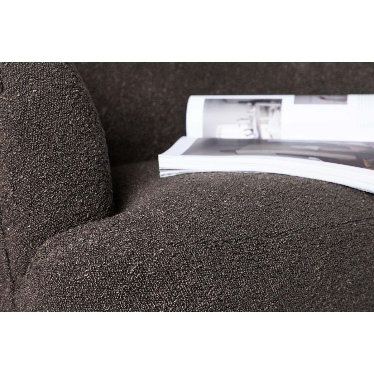 Fjôrd - Fauteuil Donkergrijs- Bouclé - Derry