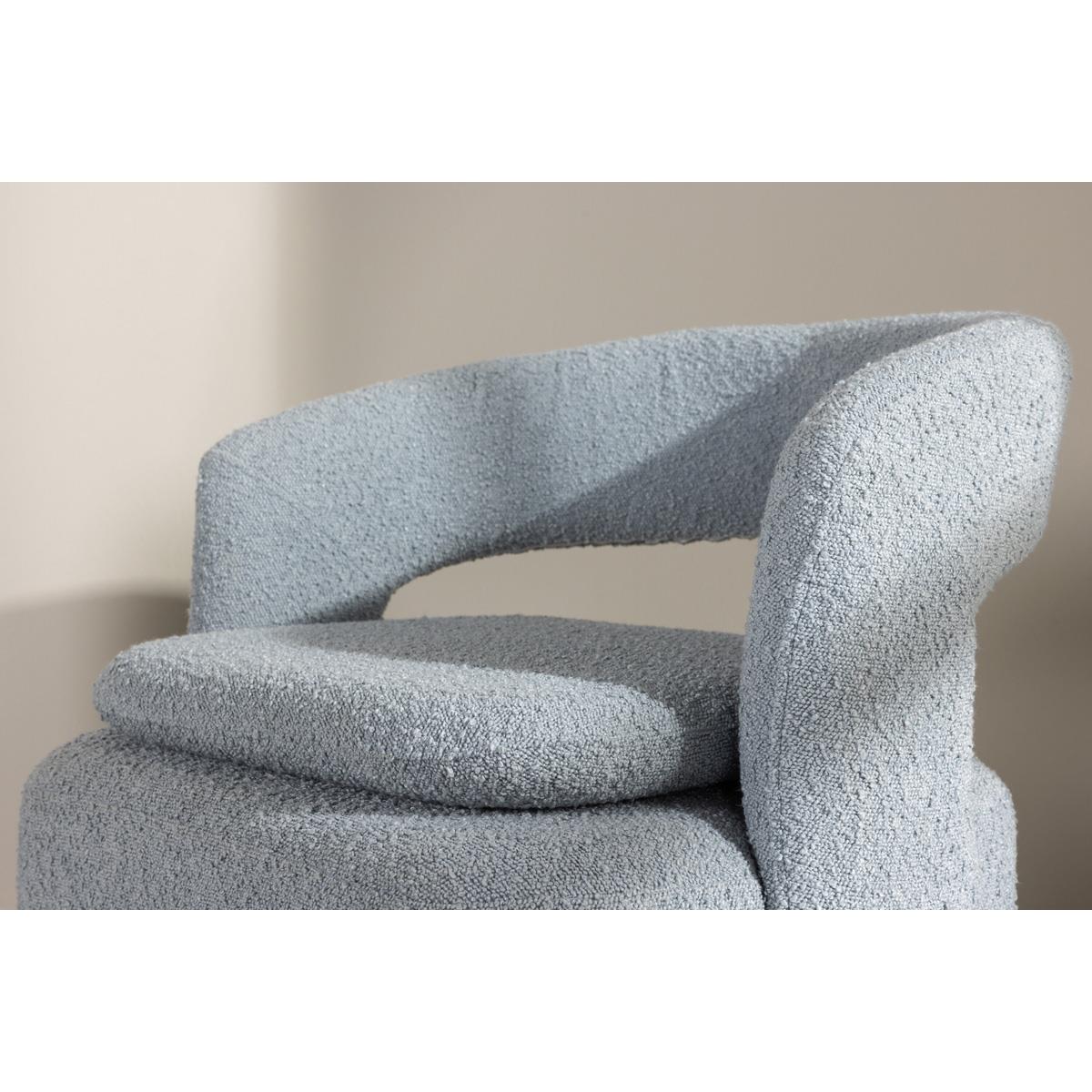 Fjôrd - Fauteuil Blauw - Bouclé - Laurel