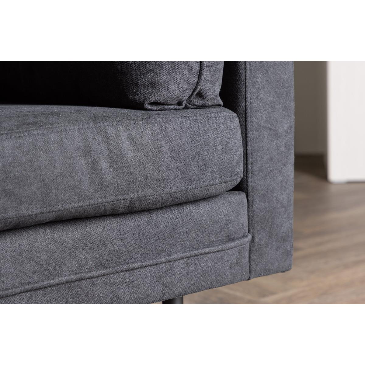 Fjôrd - Fauteuil Zwart - Linnen - Boom