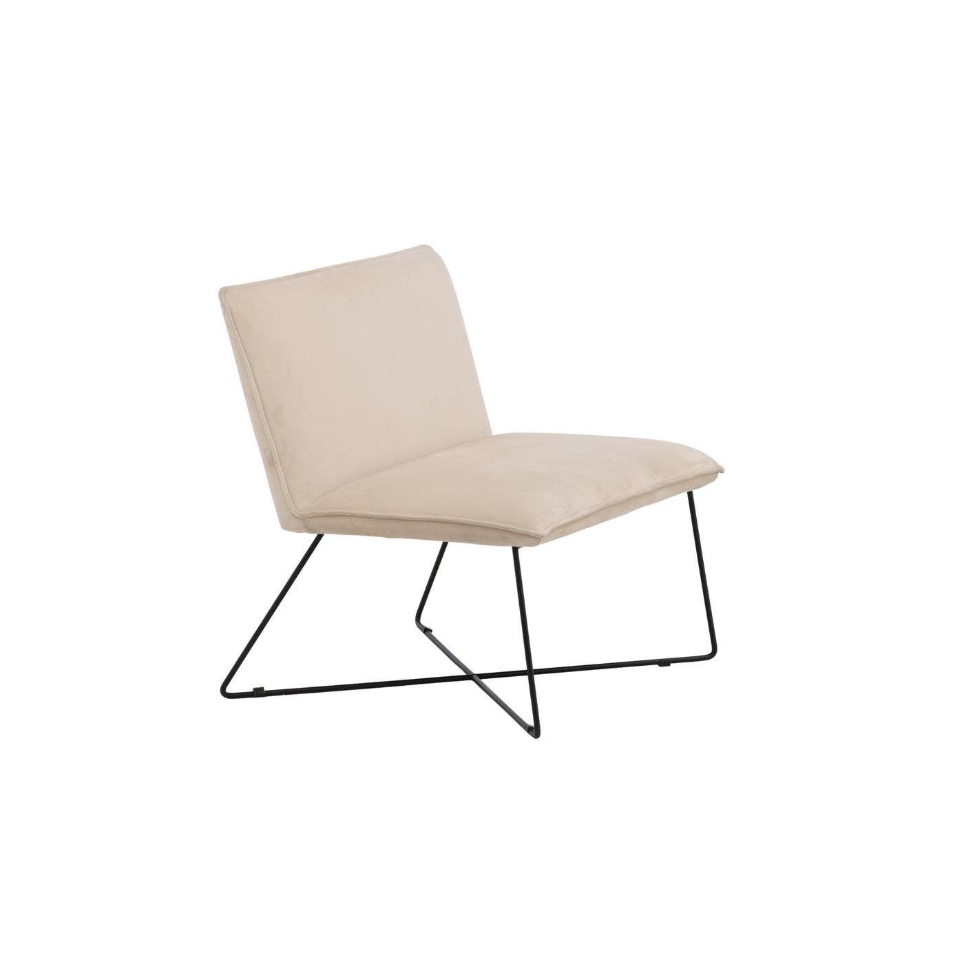Fjôrd - Fauteuil Zwart|Off White - Velvet - X-lounge