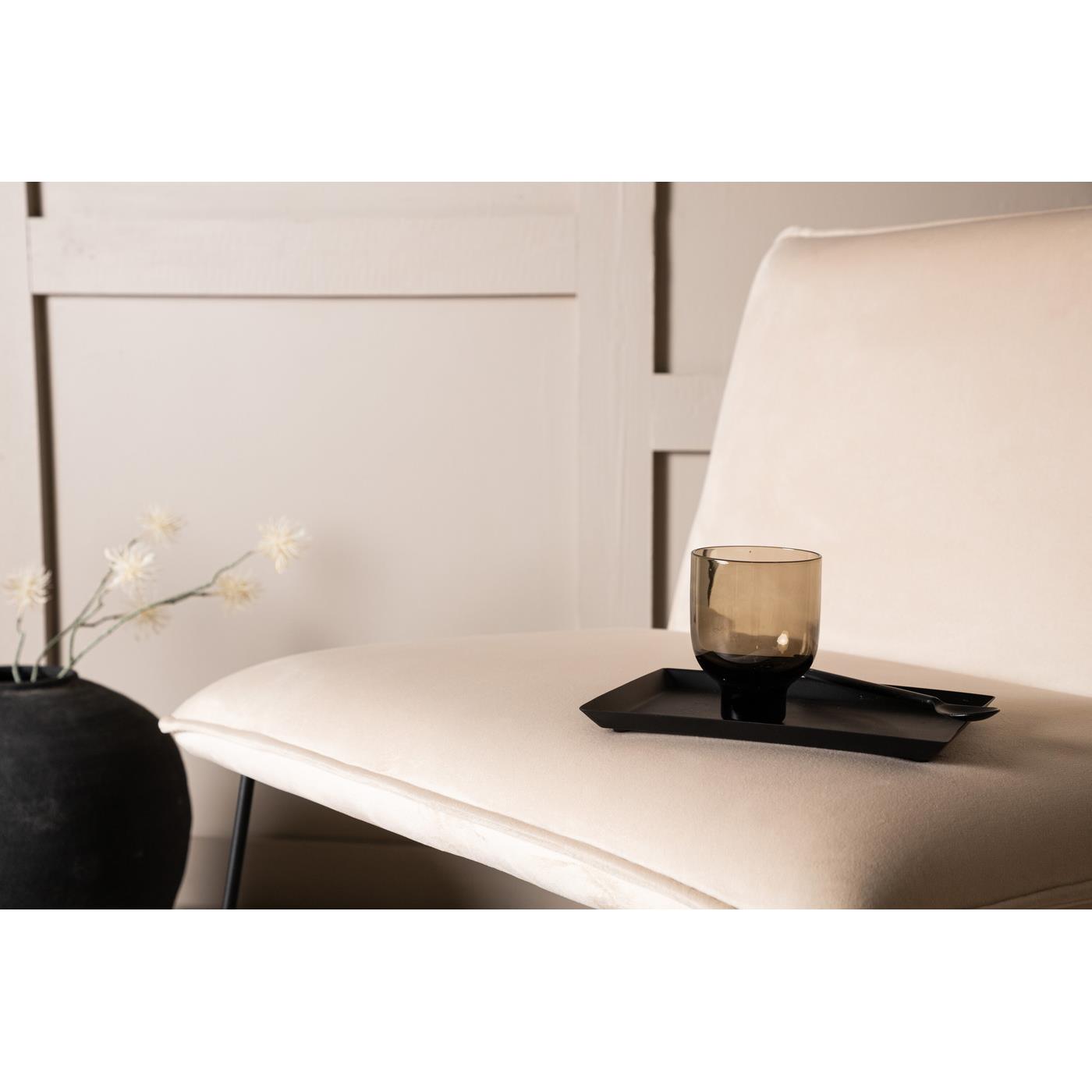 Fjôrd - Fauteuil Zwart|Off White - Velvet - X-lounge