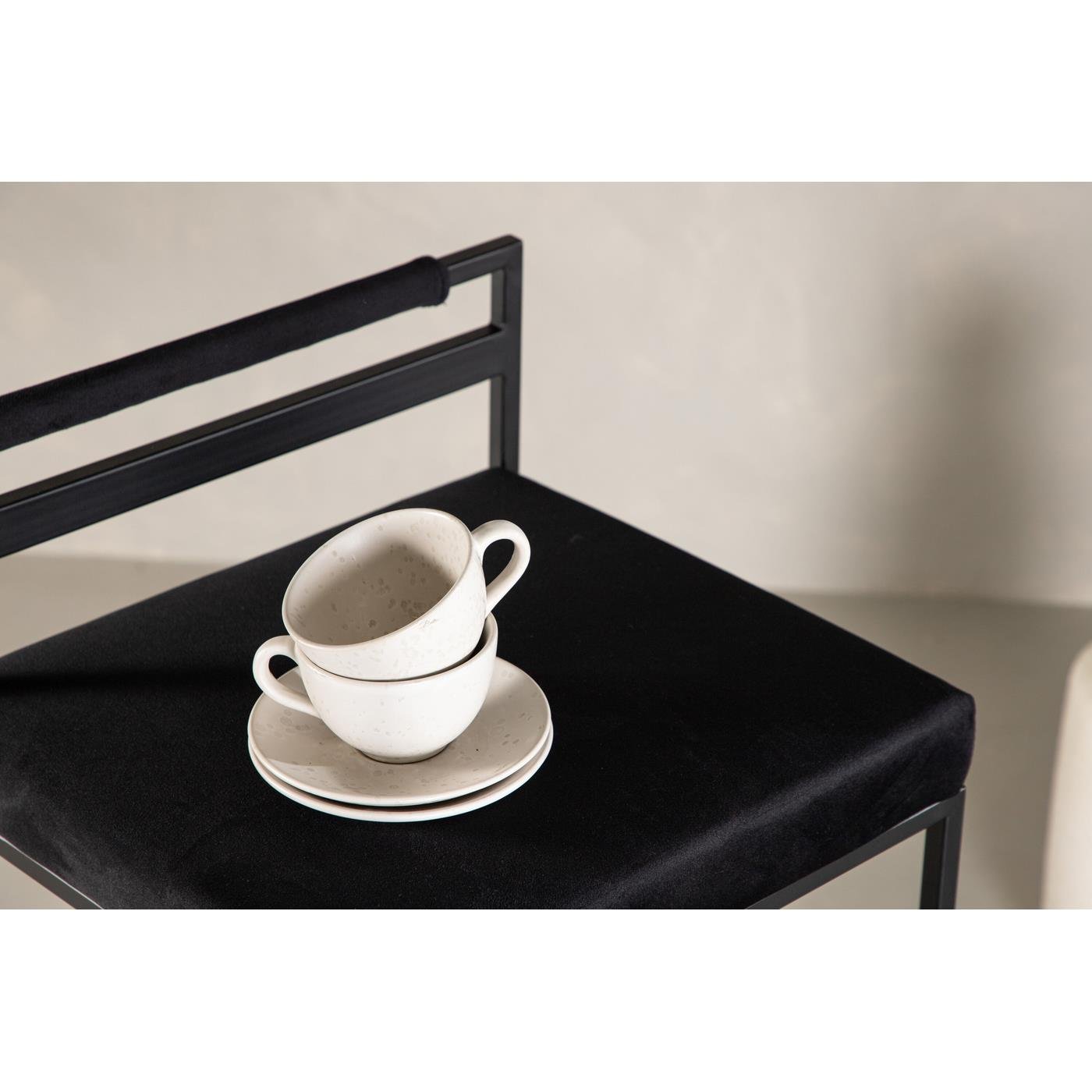 Fjôrd - Barkruk Zwart - Velvet - Opelika - Set van 2