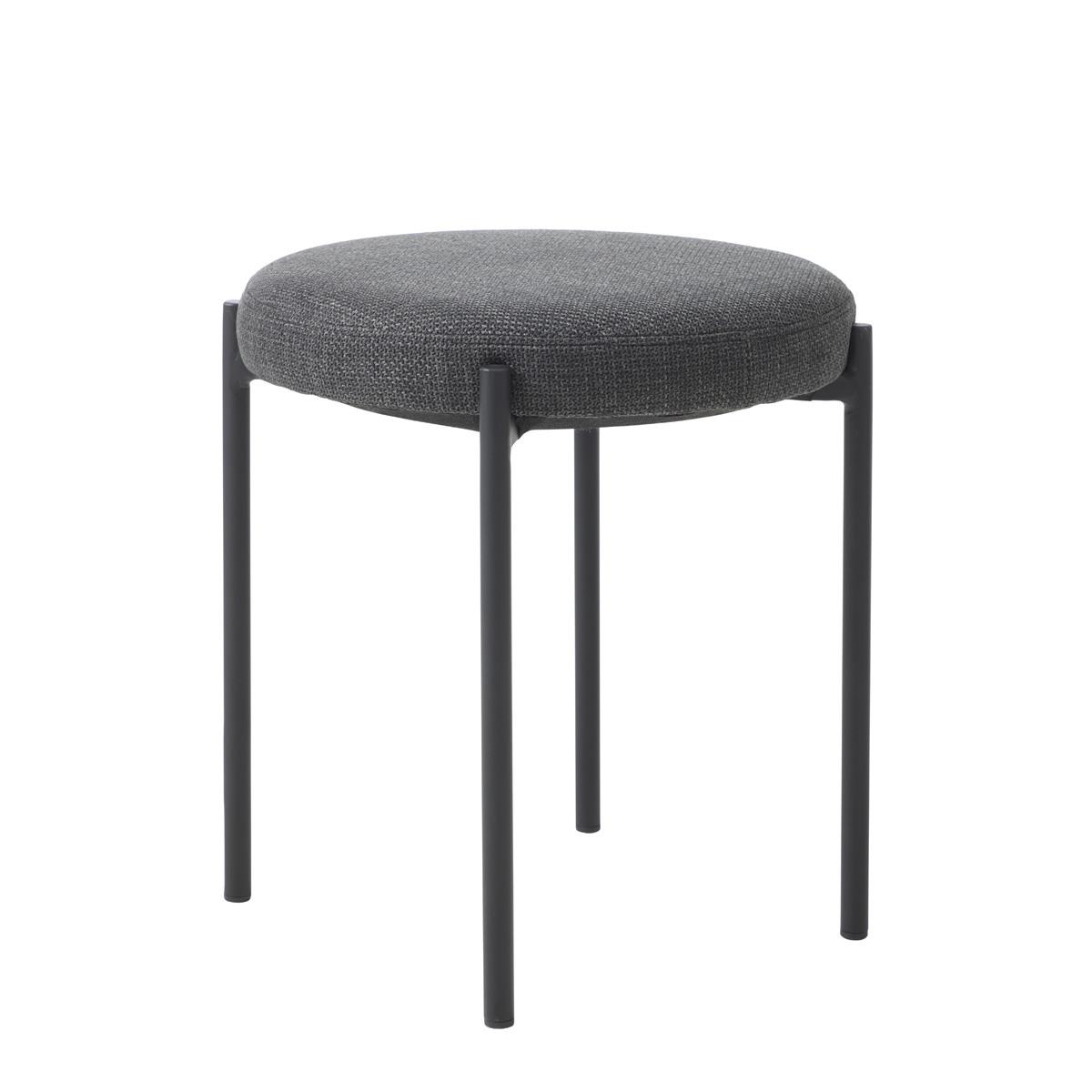 Giga Living - Poef Donkergrijs - 43,5x44x48cm - Pelican