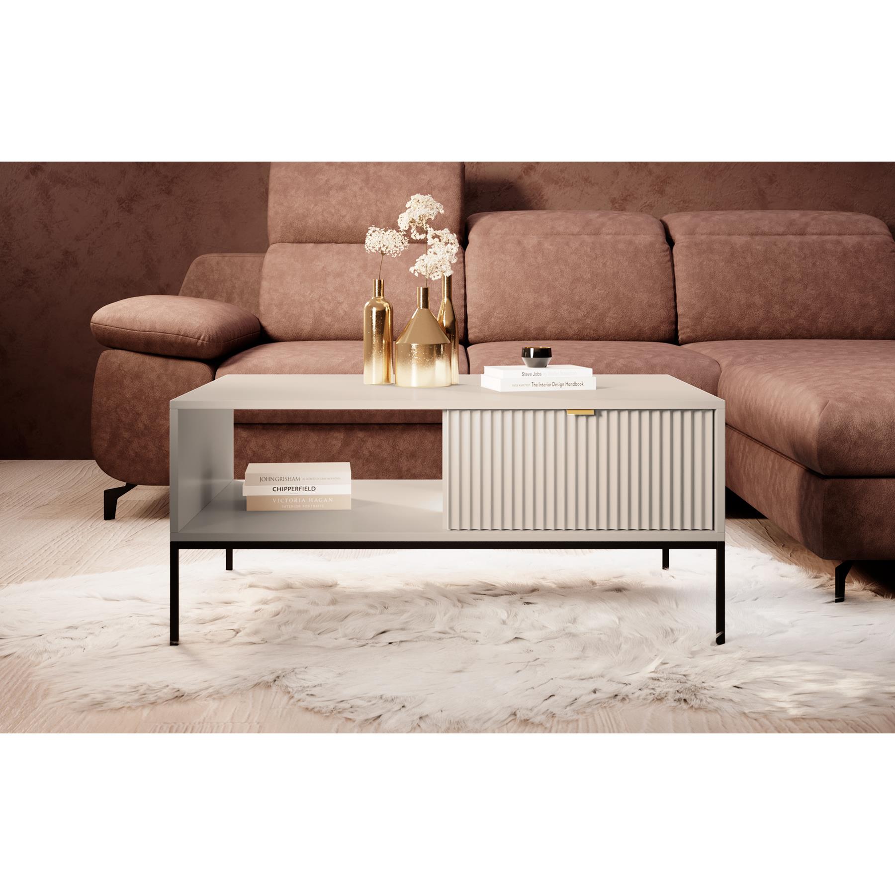 Meubella Salontafel Navil - Beige - 104 cm