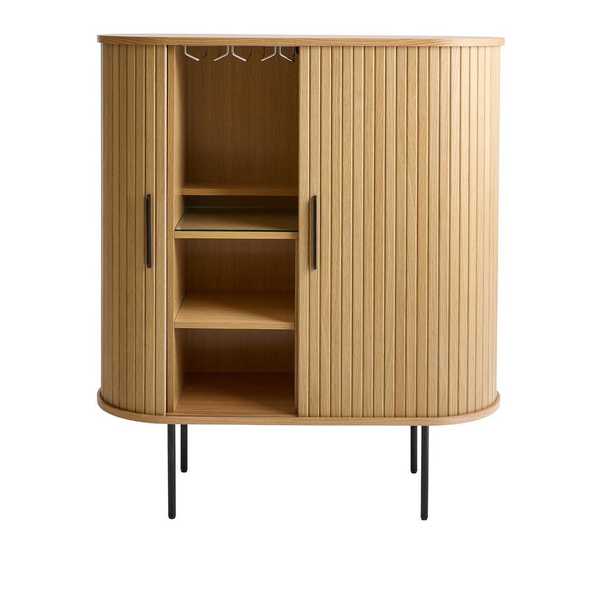 Giga Living - Kast Eikenhout - Incl Glazenrek - 118cm - Nola