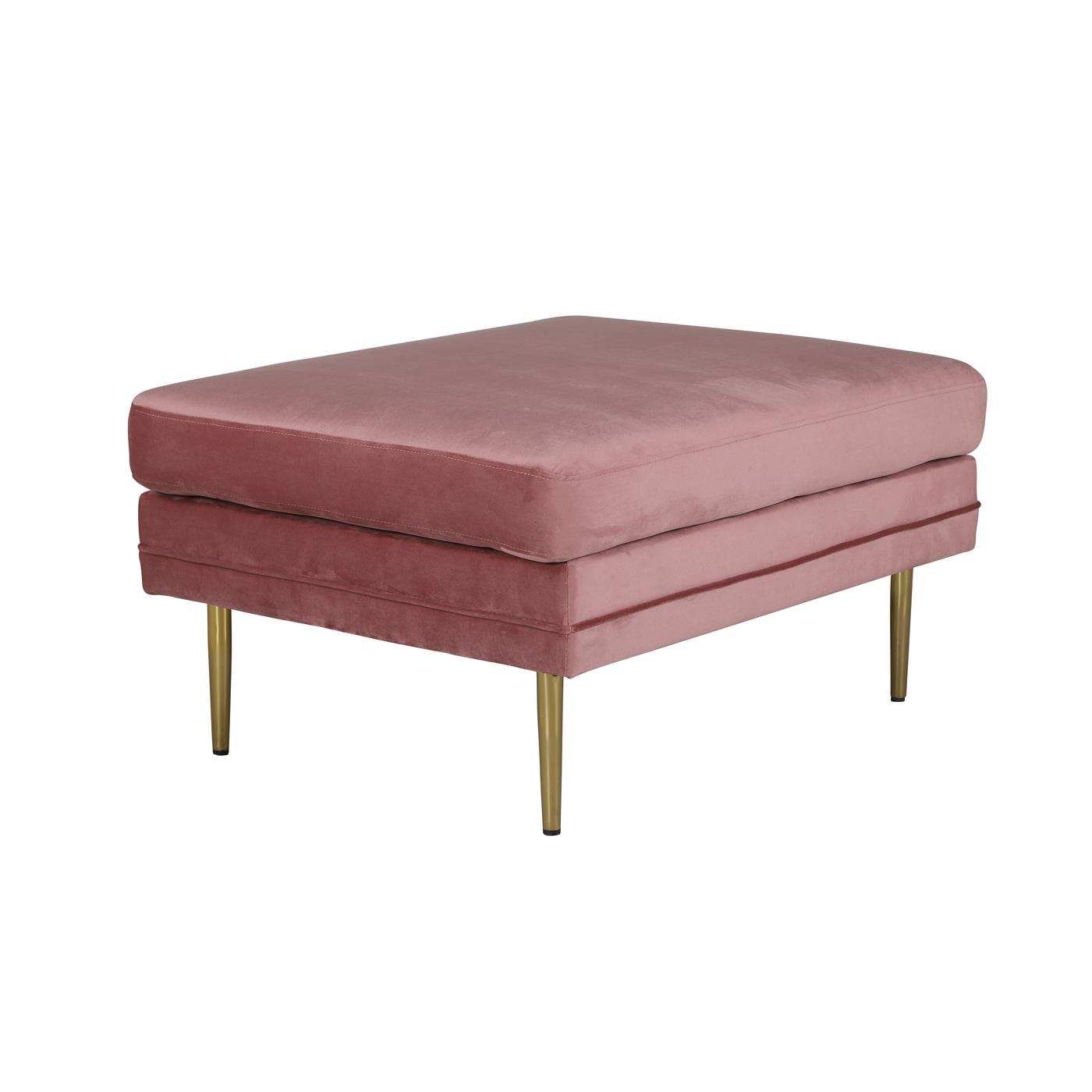 Fjôrd - Poef Roze|Goud - Velvet - Boom