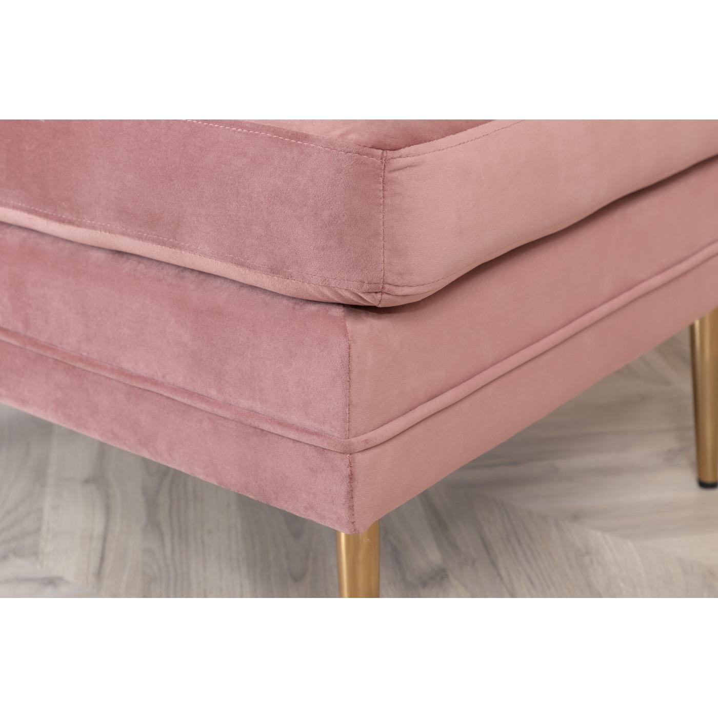 Fjôrd - Poef Roze|Goud - Velvet - Boom