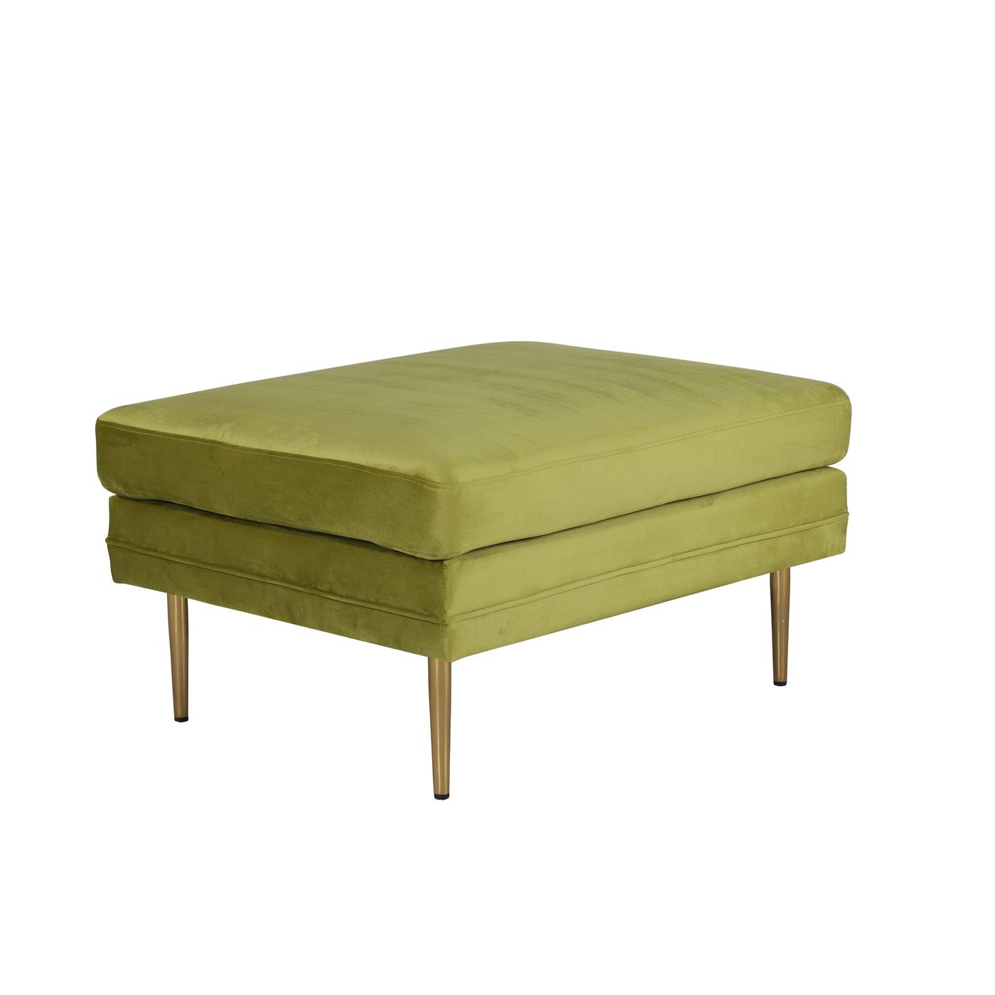 Fjôrd - Poef Groen|Goud - Velvet - Boom