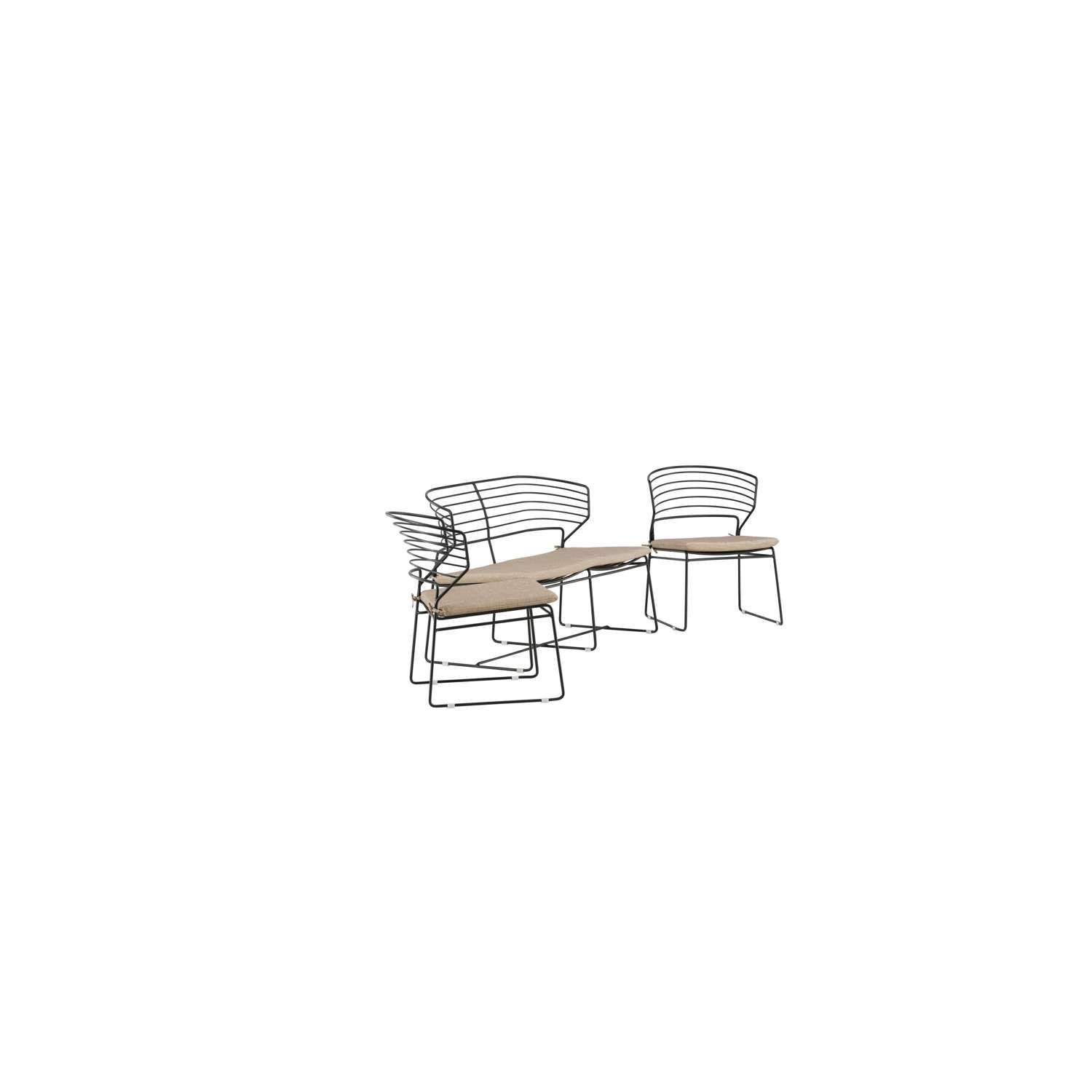 Venture Home Milano Bankstel - Zwart