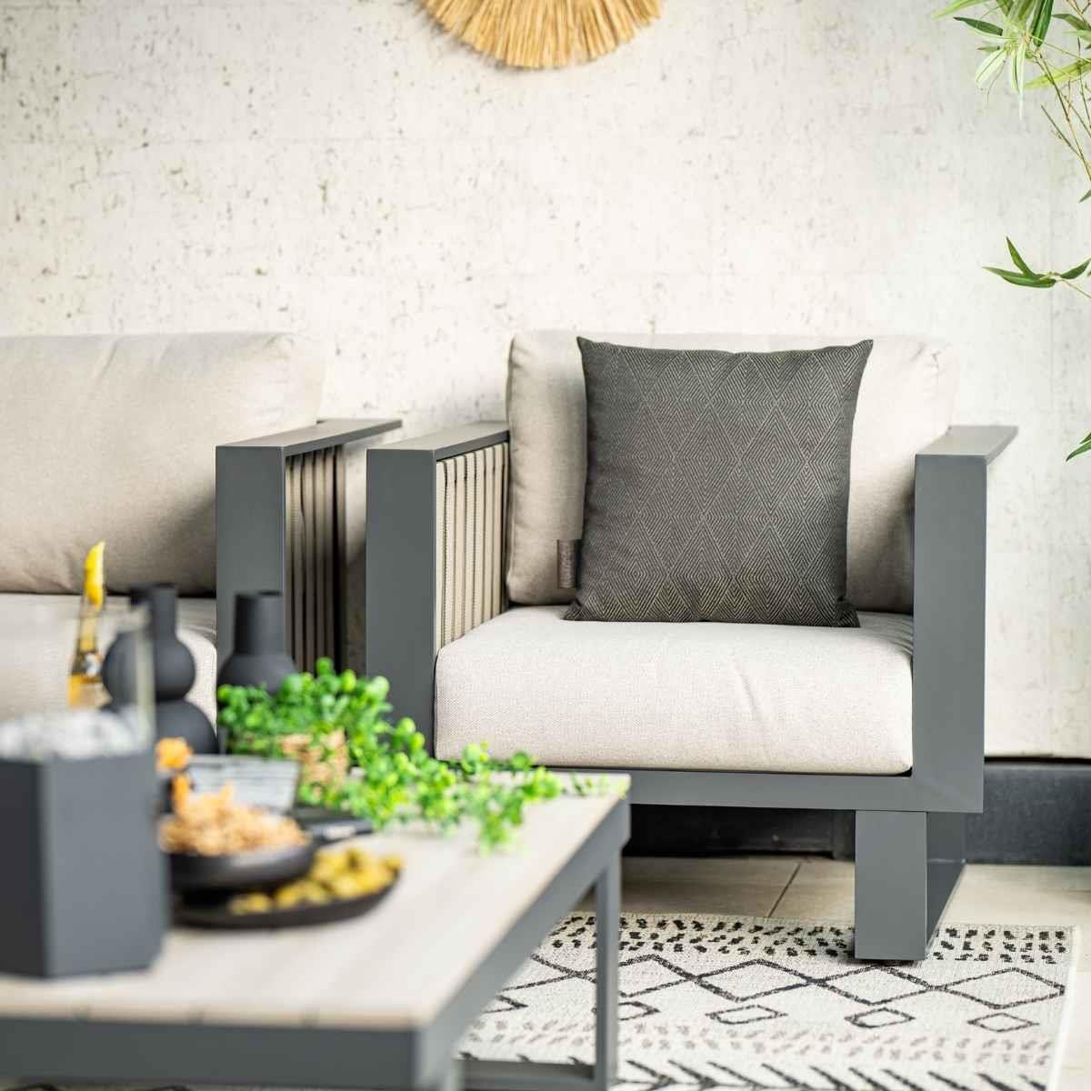Garden Impressions Gabon loungeset 3-delig - taupe