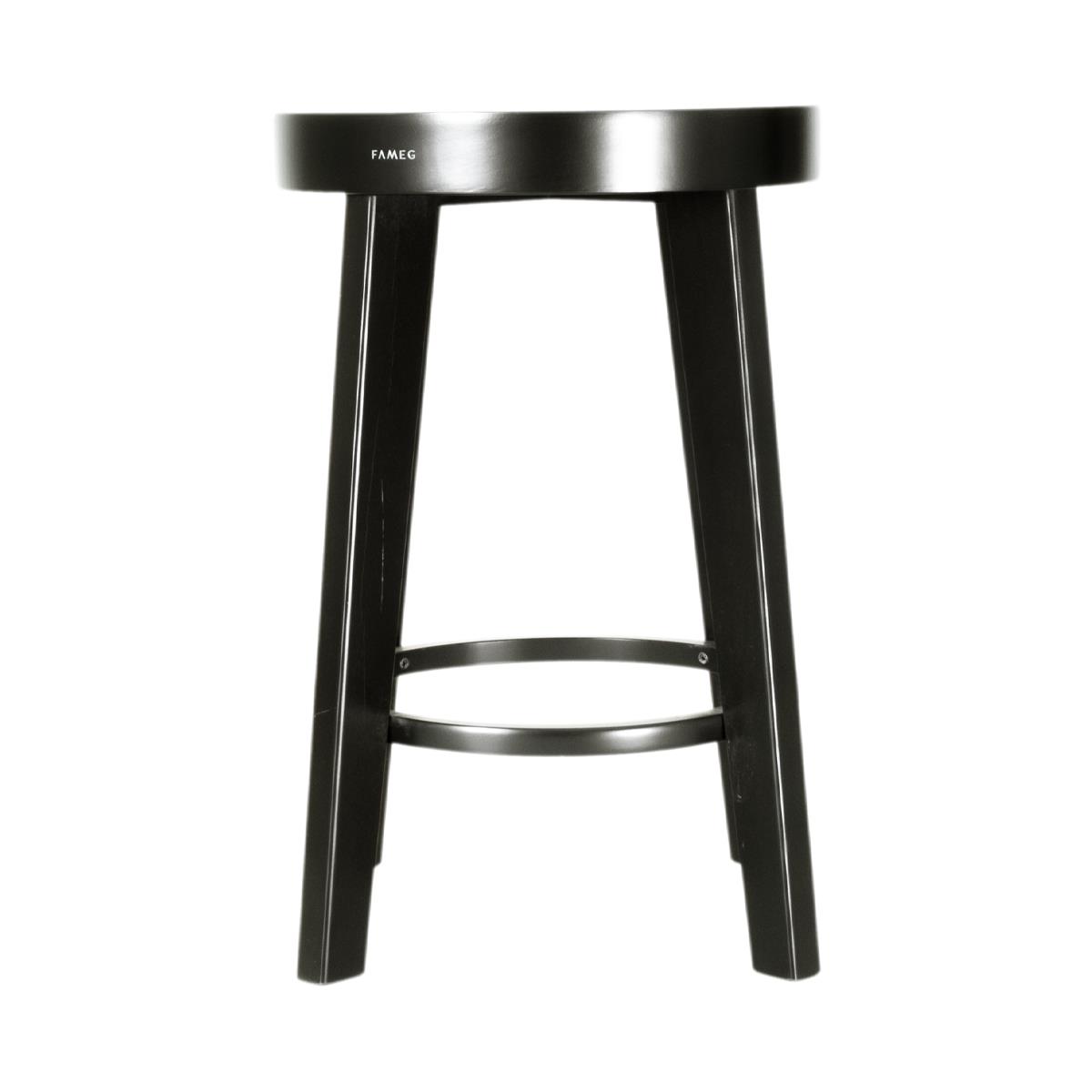 Fameg Fico houten barkruk zwart gebeitst - 61 cm