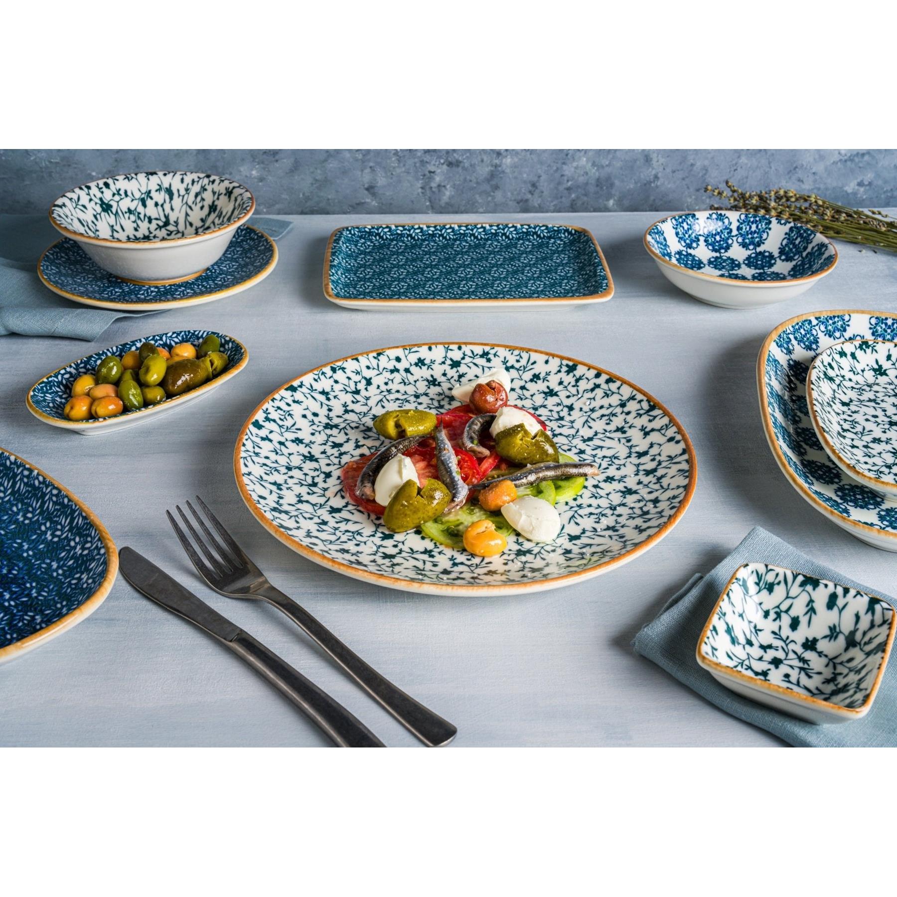 Bonna Serveerschaal - Lupin - Porselein - 24x14 cm - set van 2