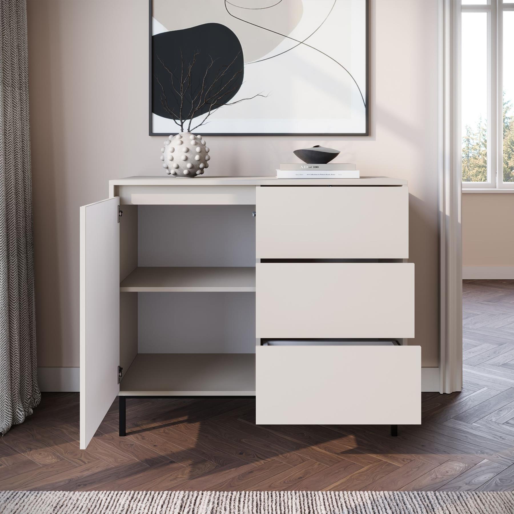 Meubella Dressoir Orvana - Beige - 103 cm