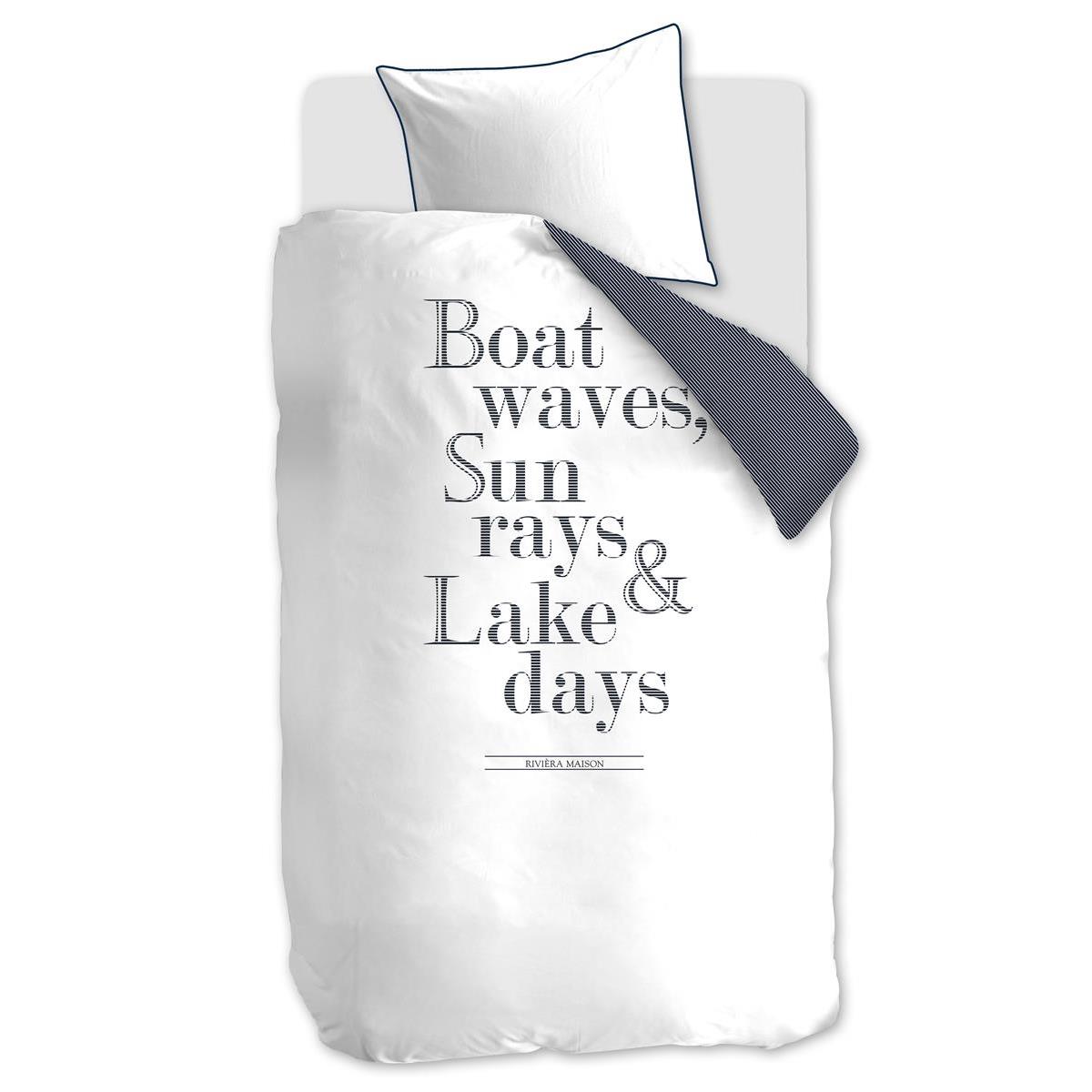 Riviera Maison - RM Lake Days navy 140x200|220 - Donkerblauw