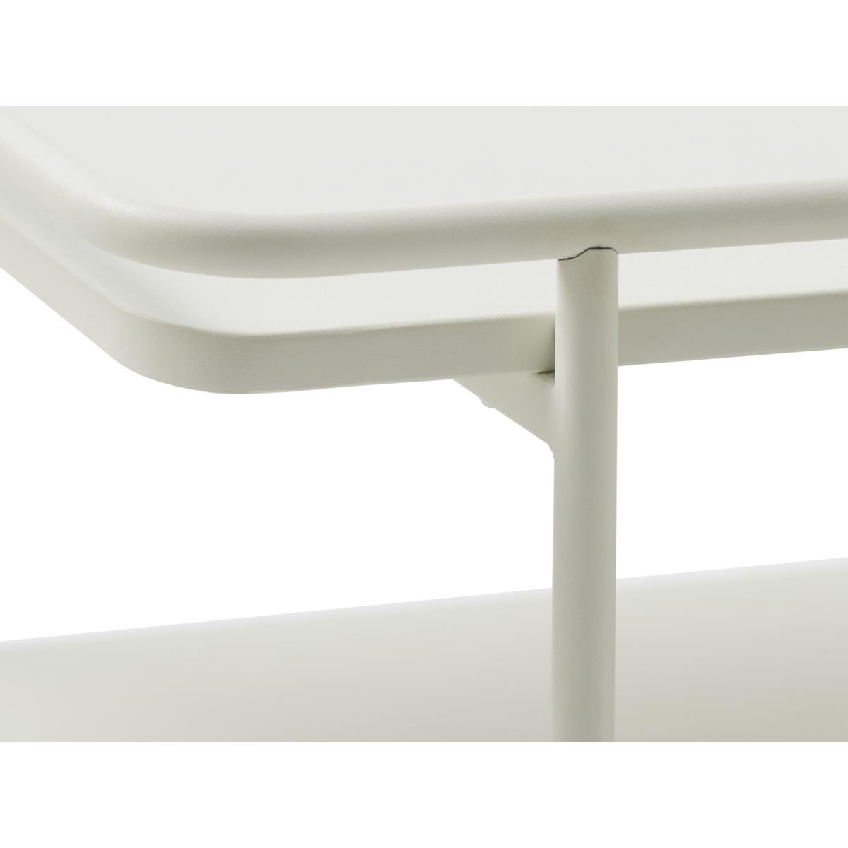 Giga Living - Nachtkastje Wit Metaal - 45x45x44,3cm - Yuba
