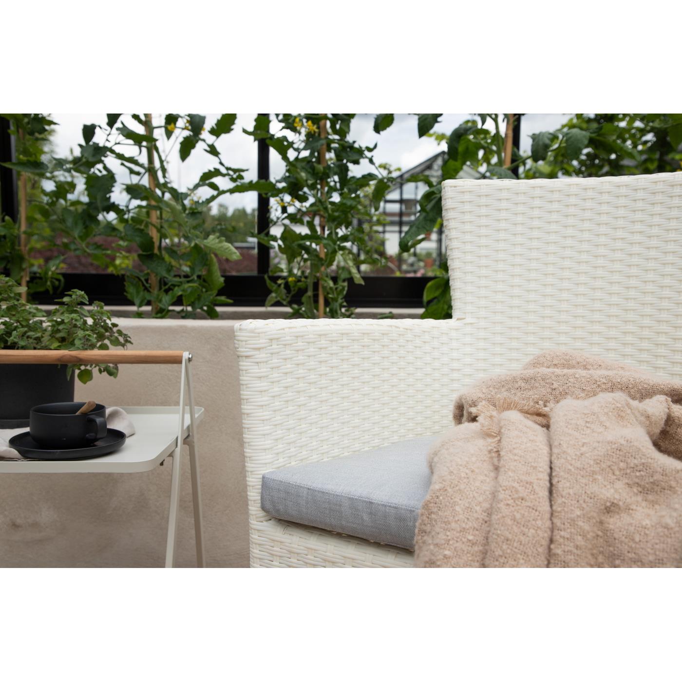Fjôrd - Tuinstoel Wit - Wicker - Malina - Set van 2