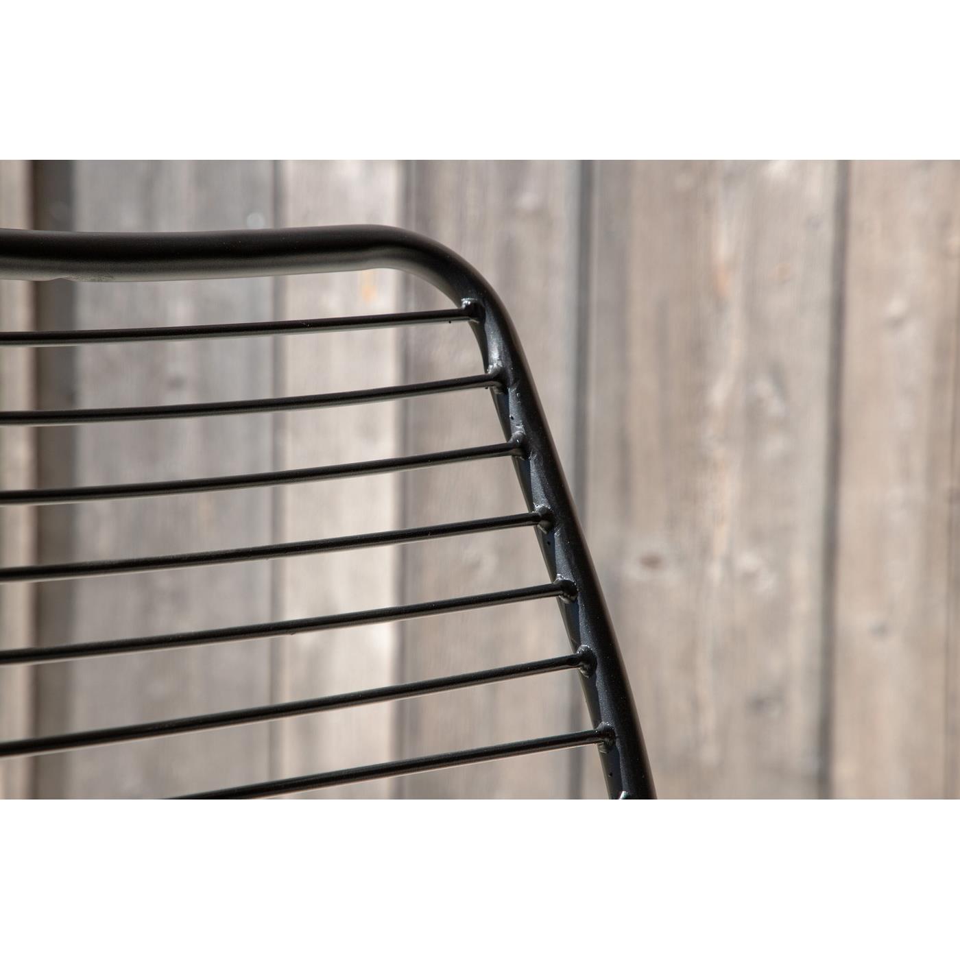 Fjôrd - Tuinstoel Zwart - Aluminium - Panjin - Set van 2