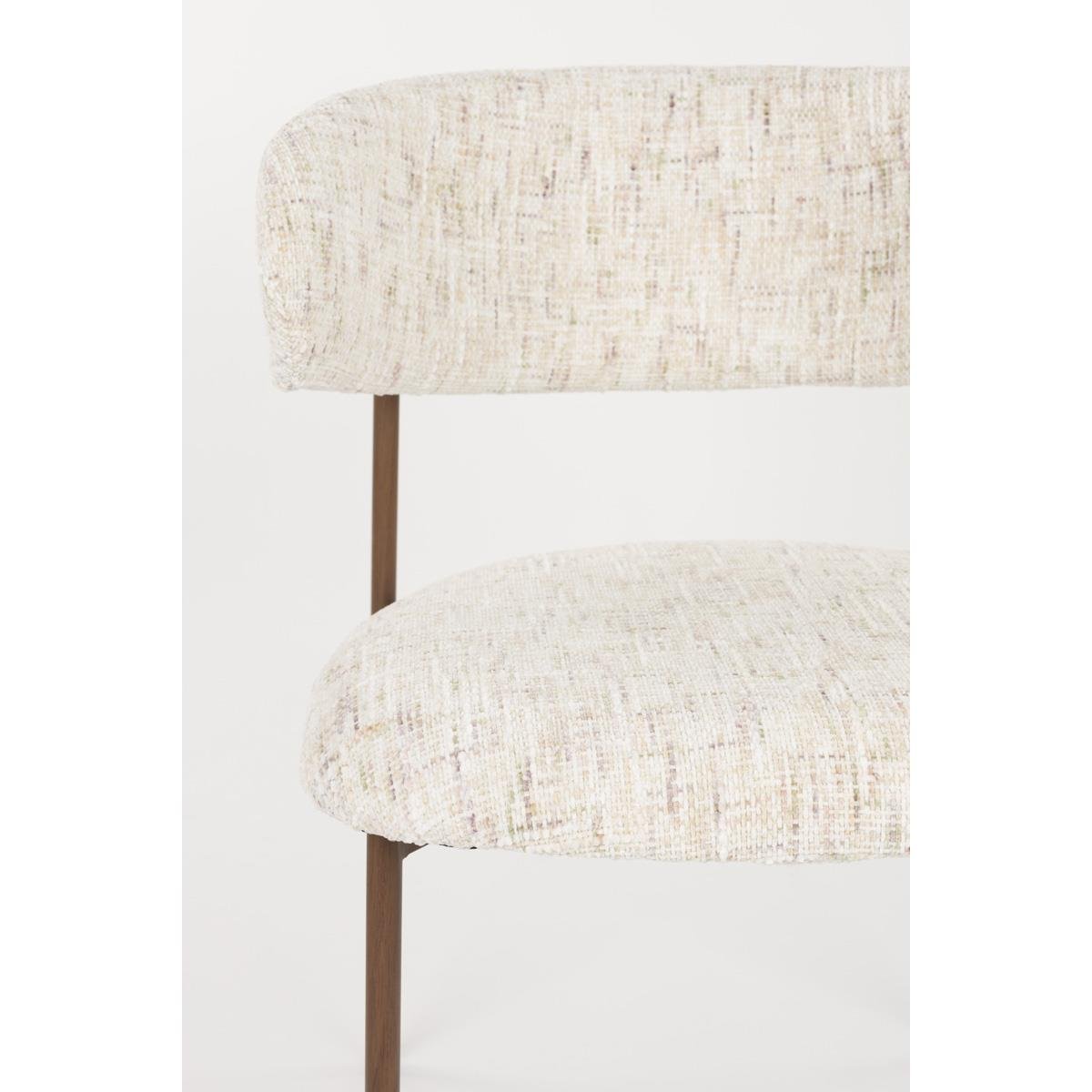 Giga Meubel - Eetkamerstoel Off White - 57,5x57x78,5cm - Claes - Set van 2